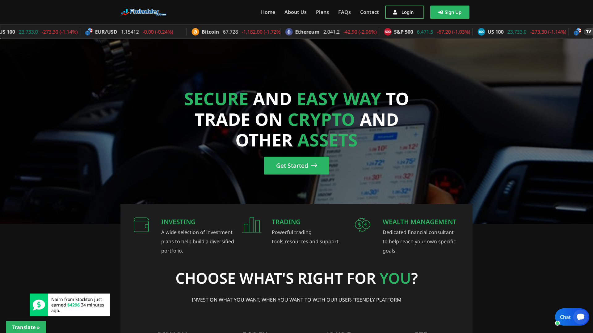 Screenshot of finladderoptions.live