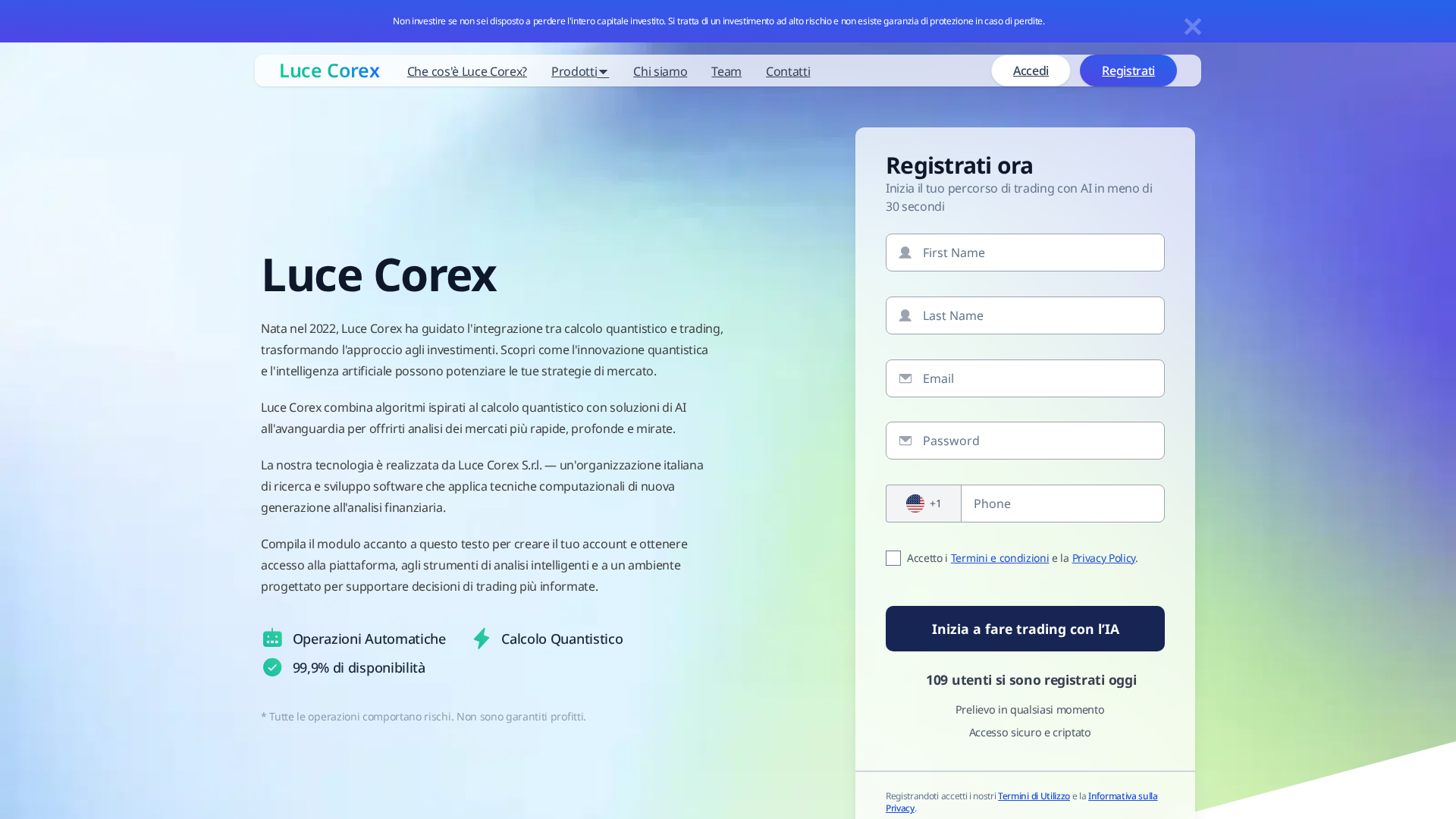 Screenshot of lucecorexitalia.shop