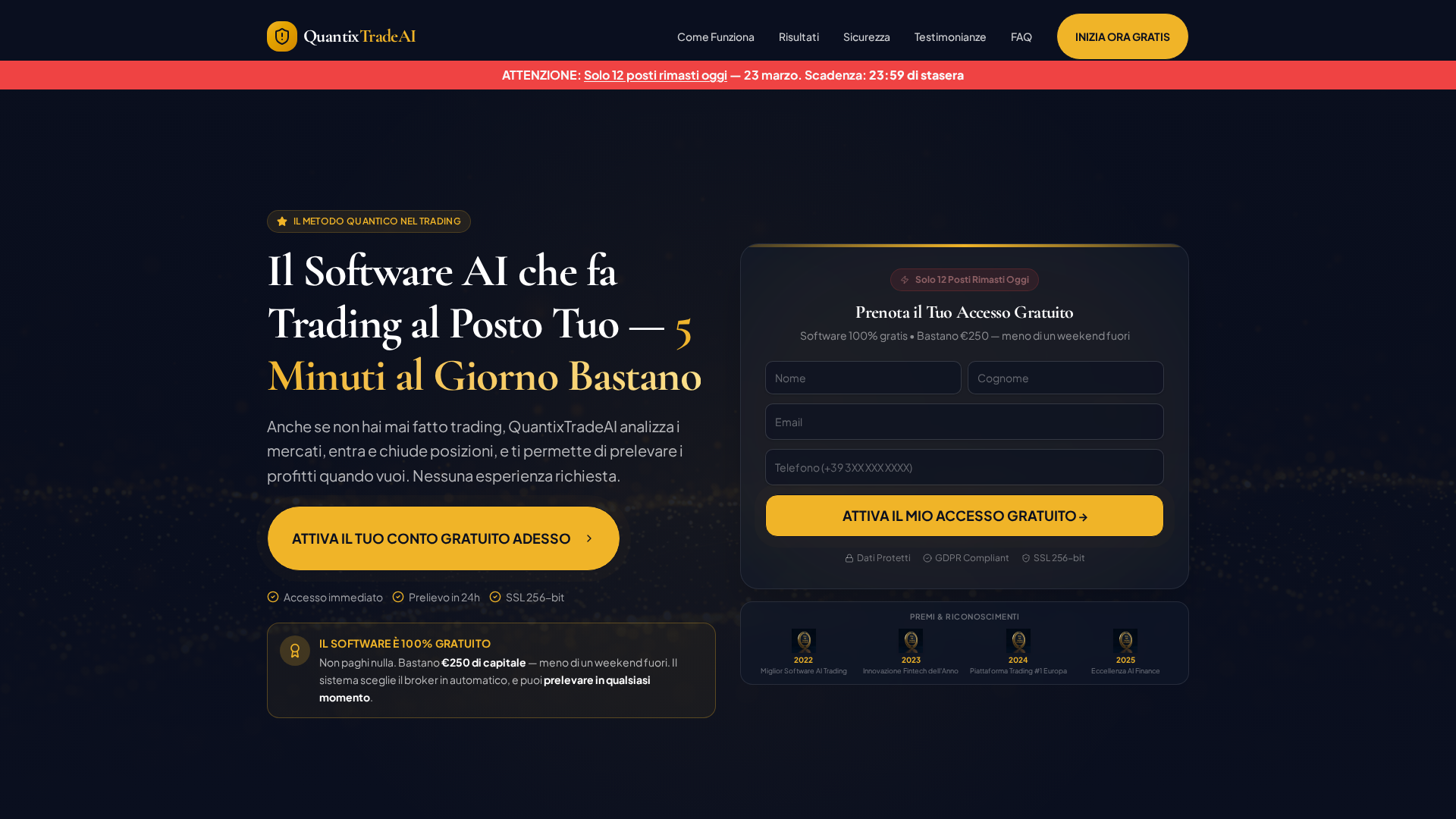 Screenshot of quantixtradeai.cc