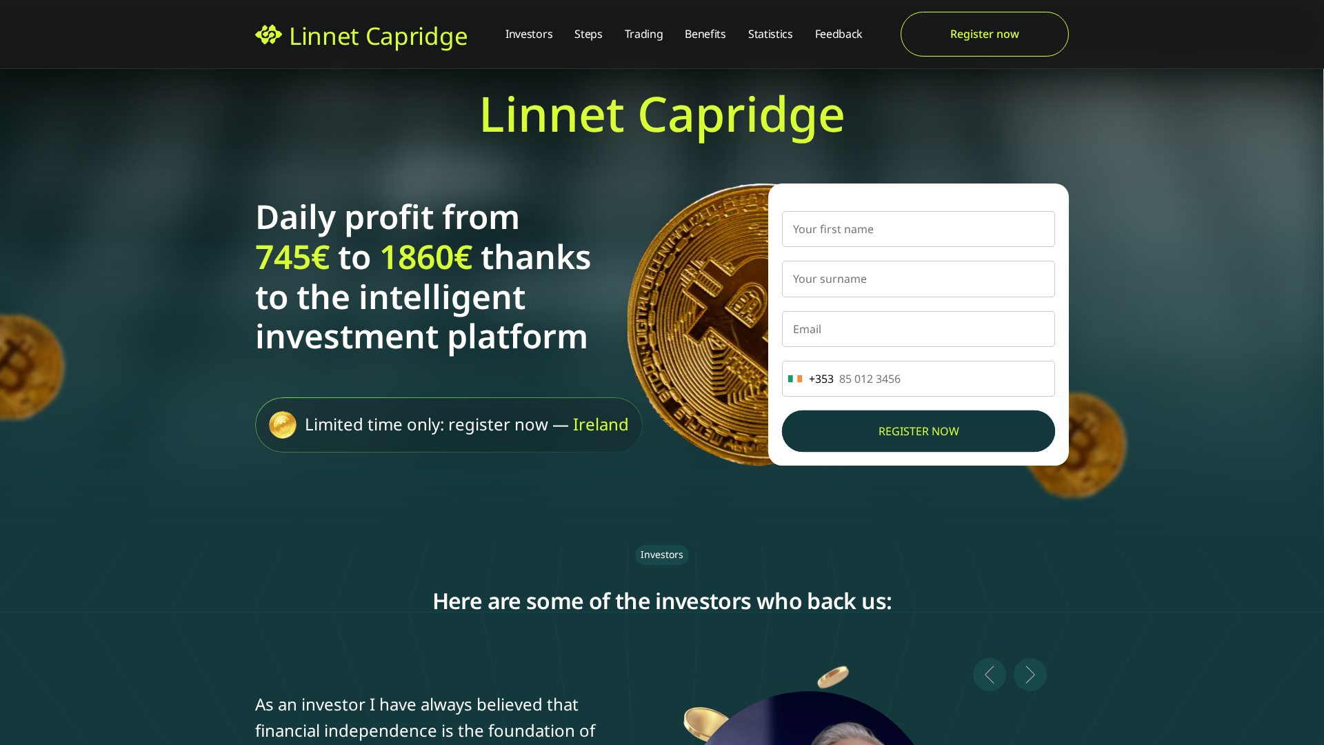 Screenshot of linnet-capridge.org