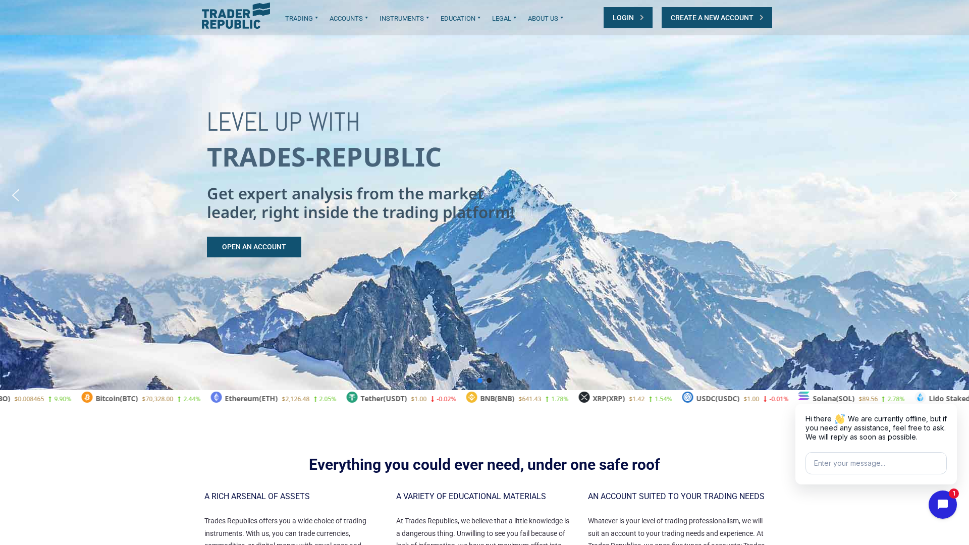 Screenshot of tradesrepublics.co