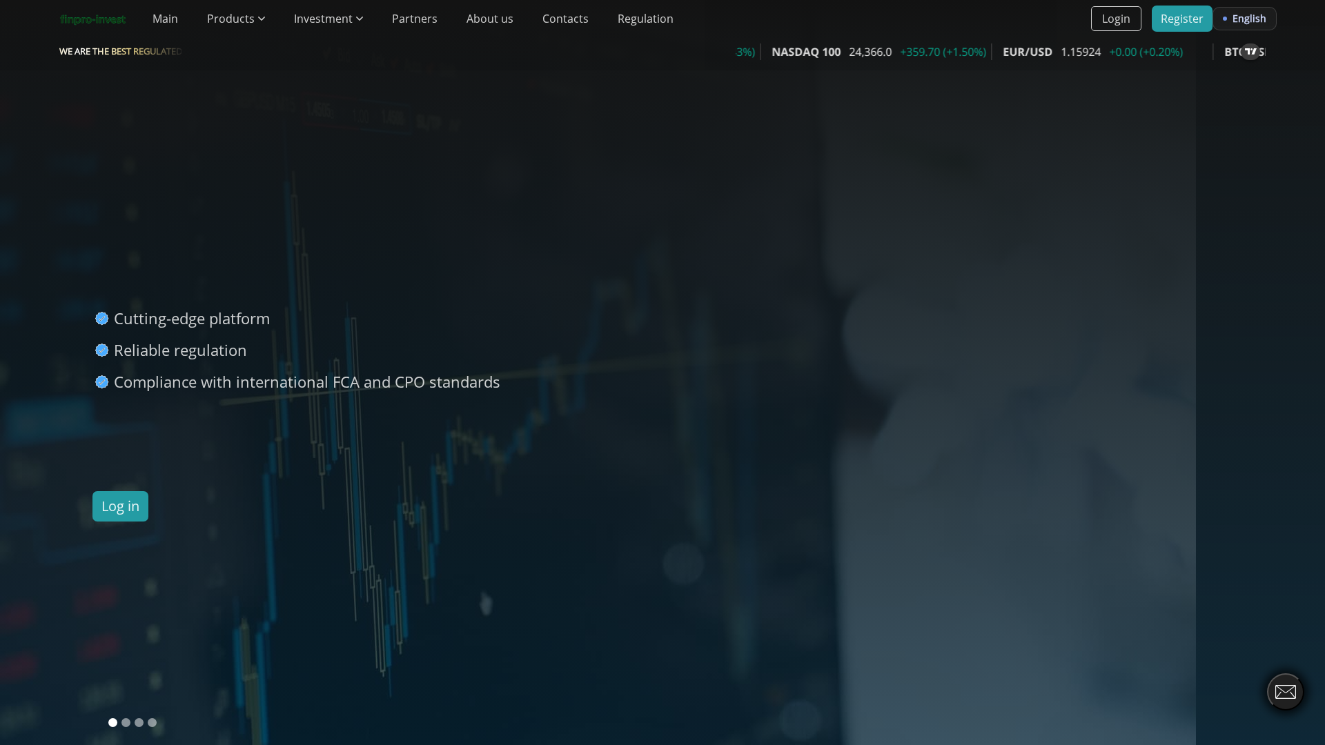 Screenshot of finpro-invest.com