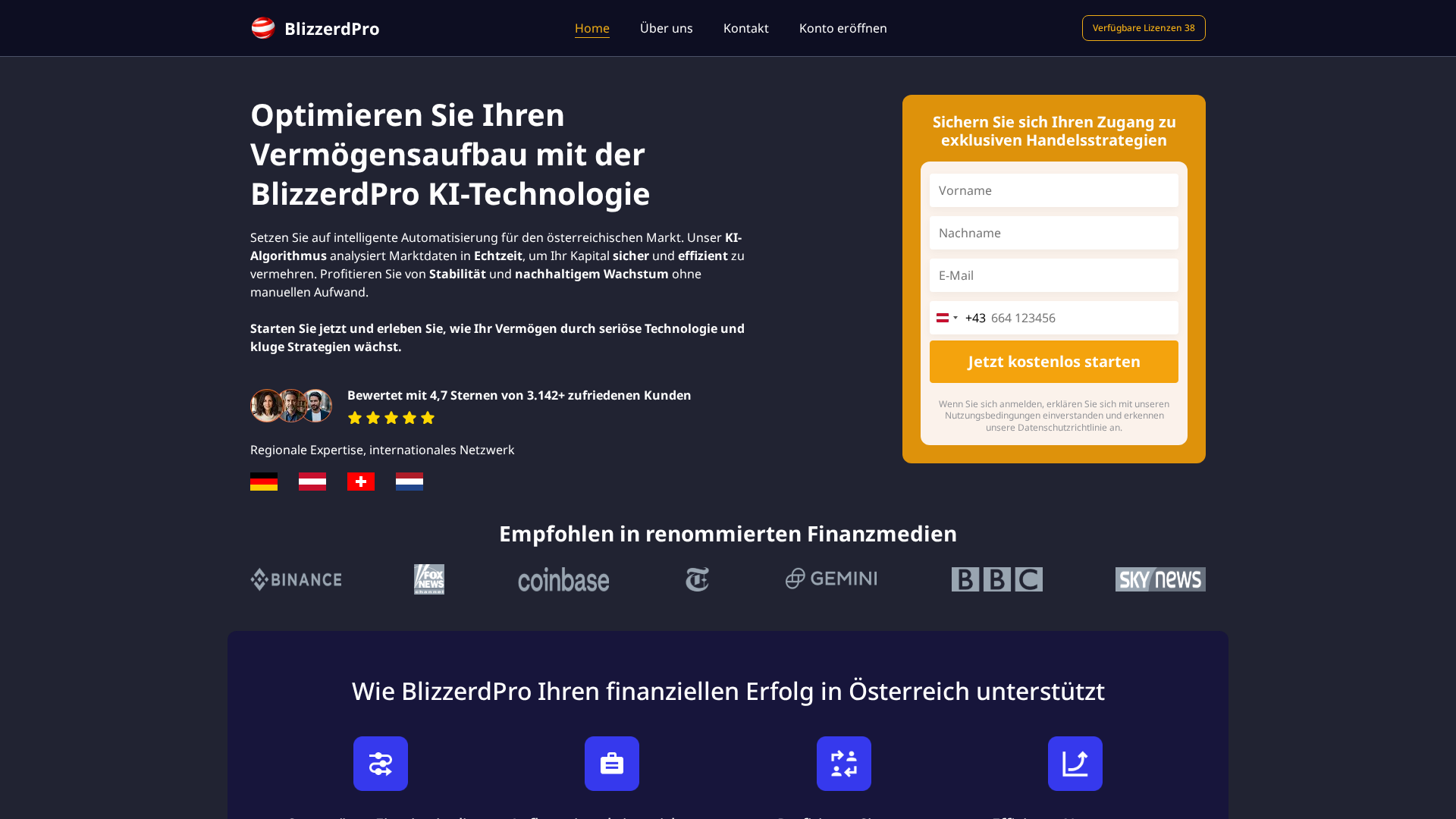 Screenshot of blizzerdpro-at.com