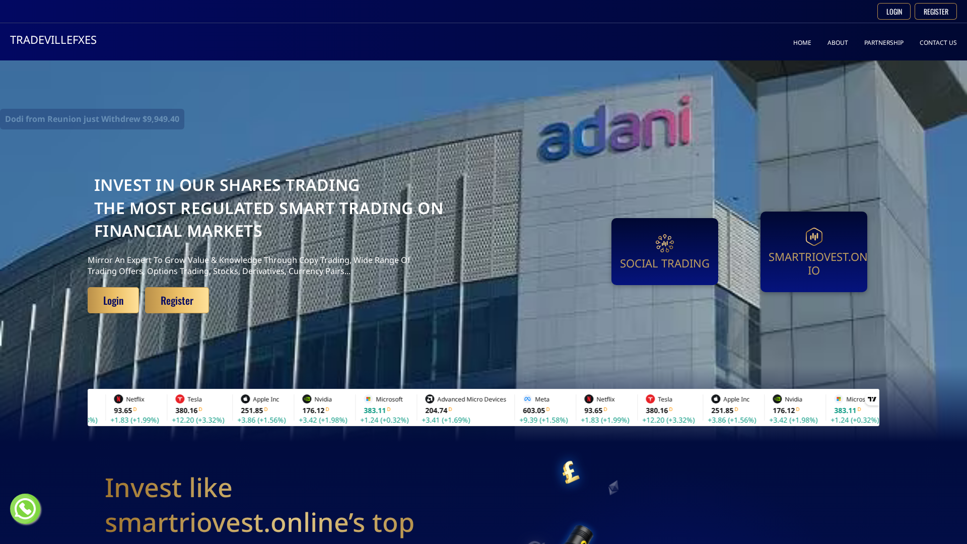 Screenshot of tradevillafx.online