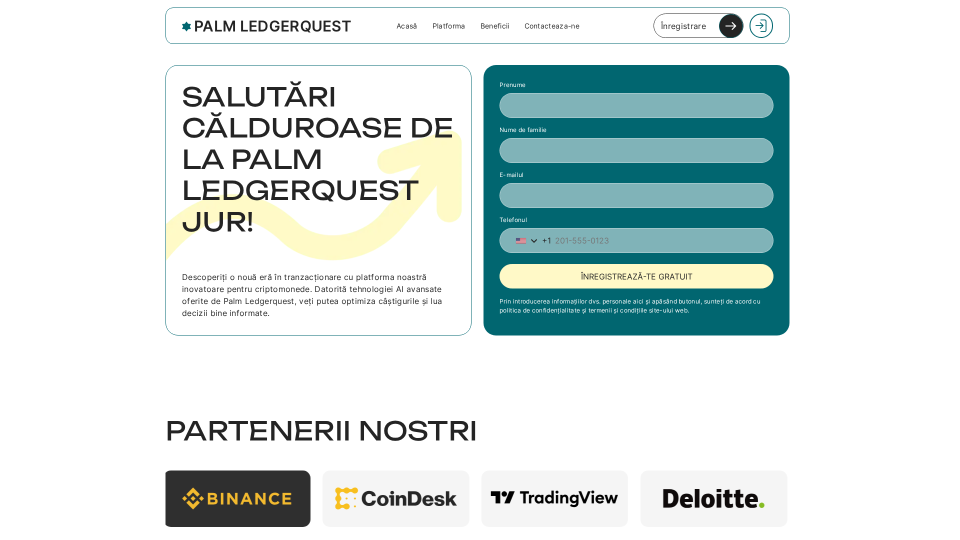 Screenshot of palmledgerquest.net
