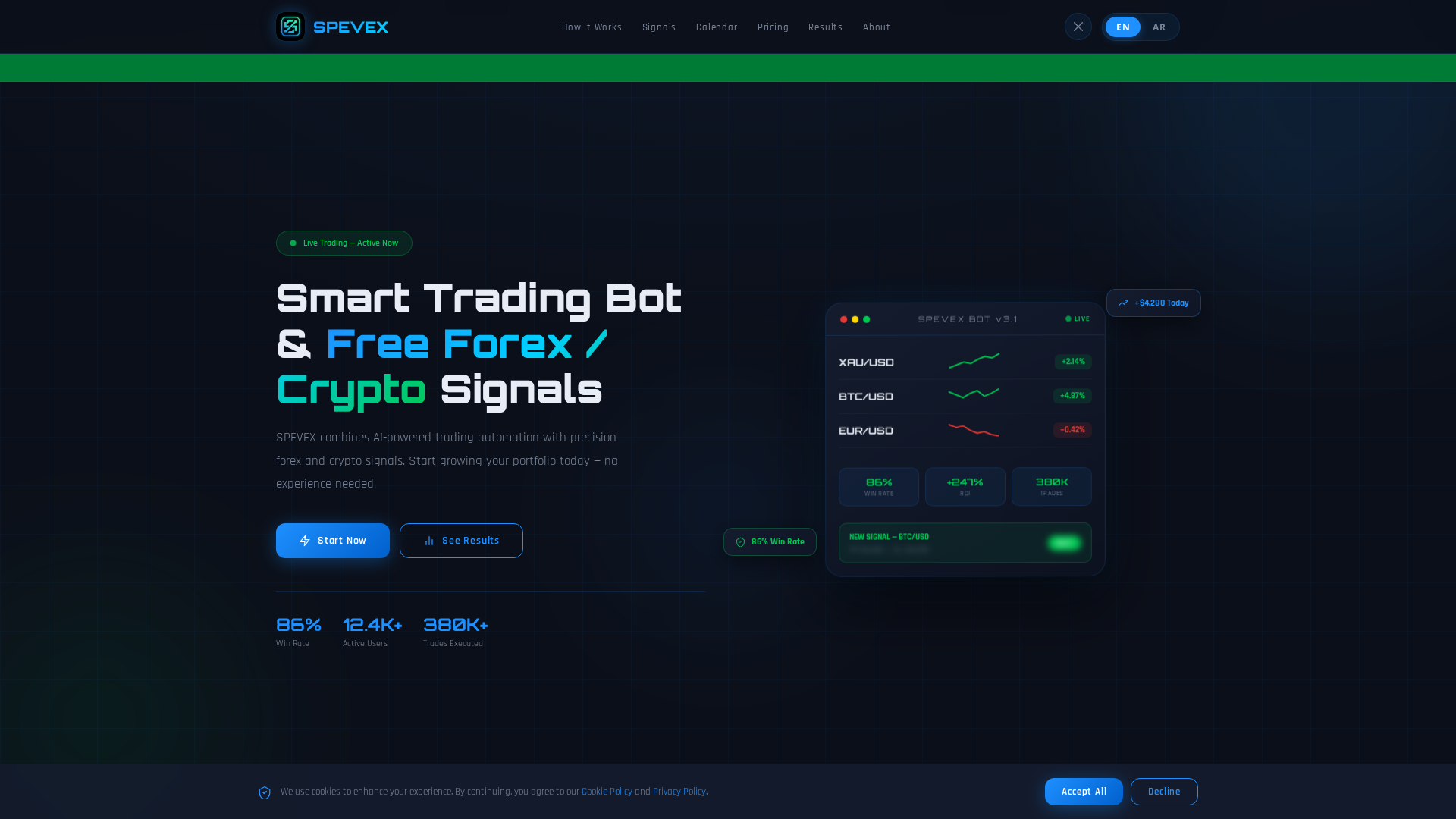 Screenshot of spevex.com