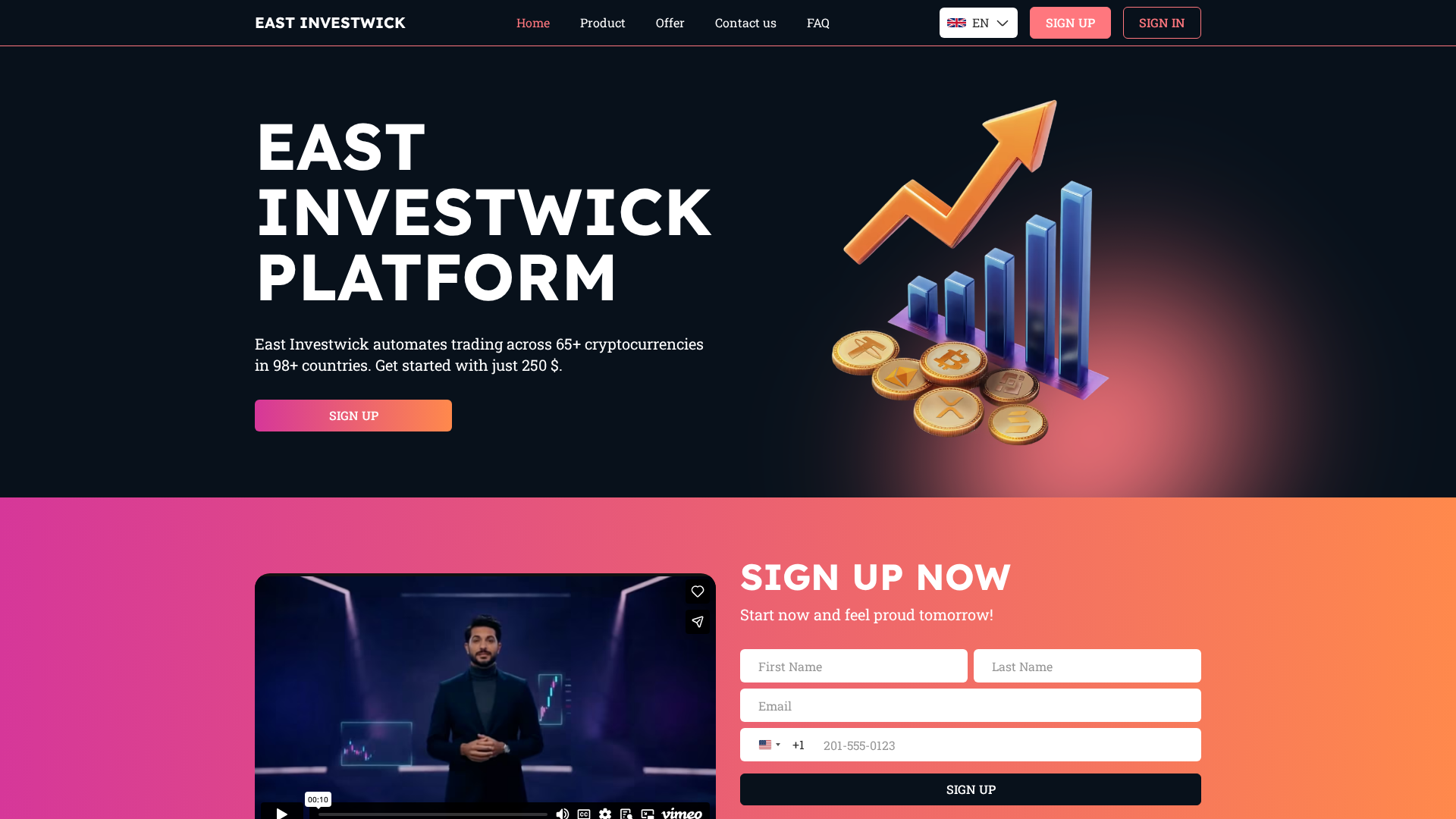 Screenshot of east-investwick.com