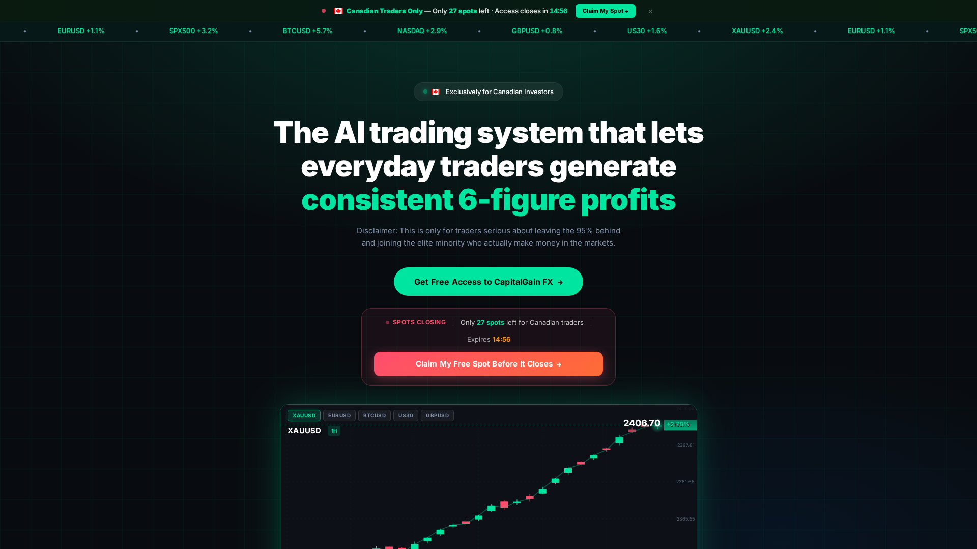 Screenshot of capitalgain.solutions