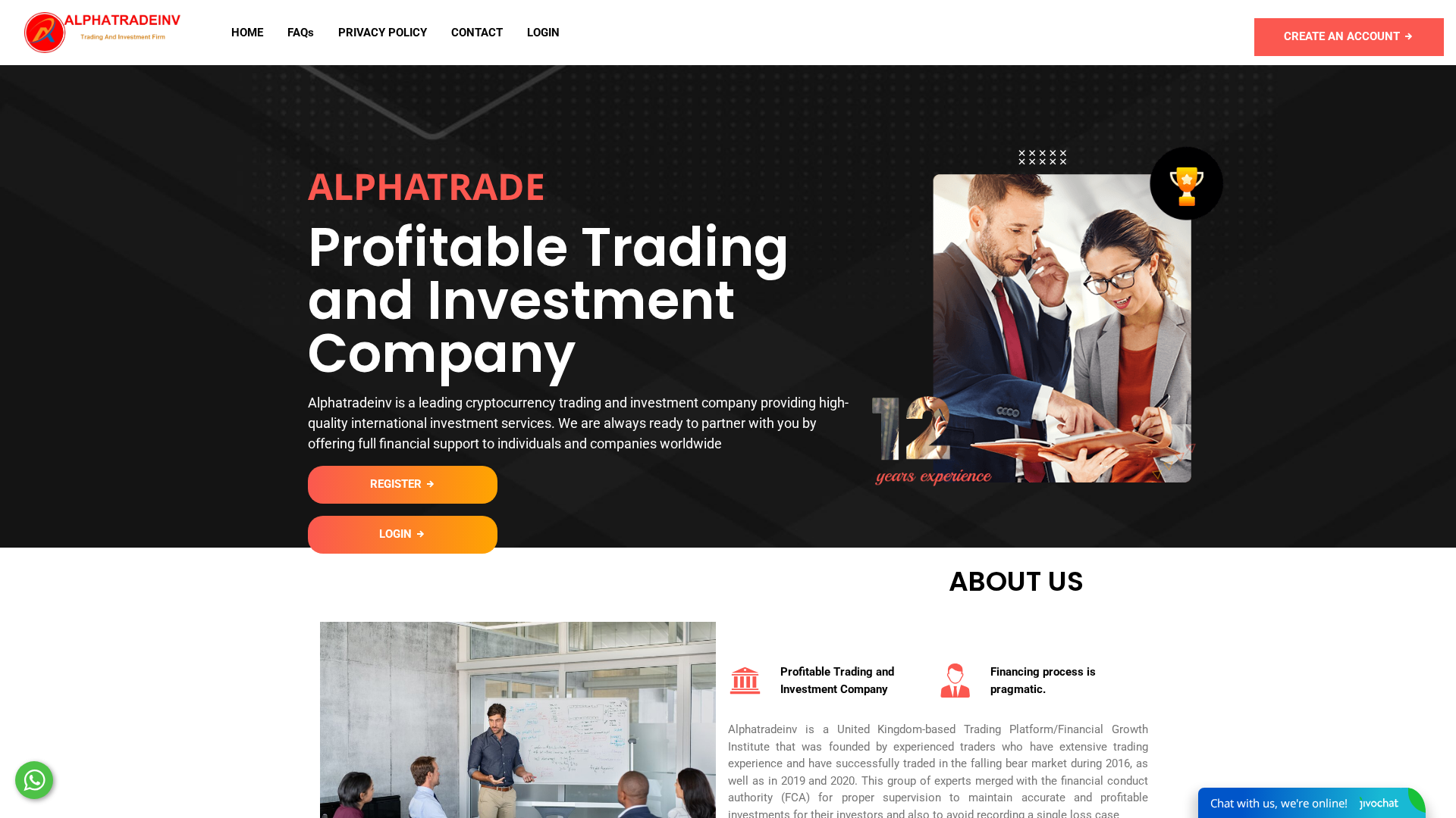 Screenshot of alphatradeinv.ltd