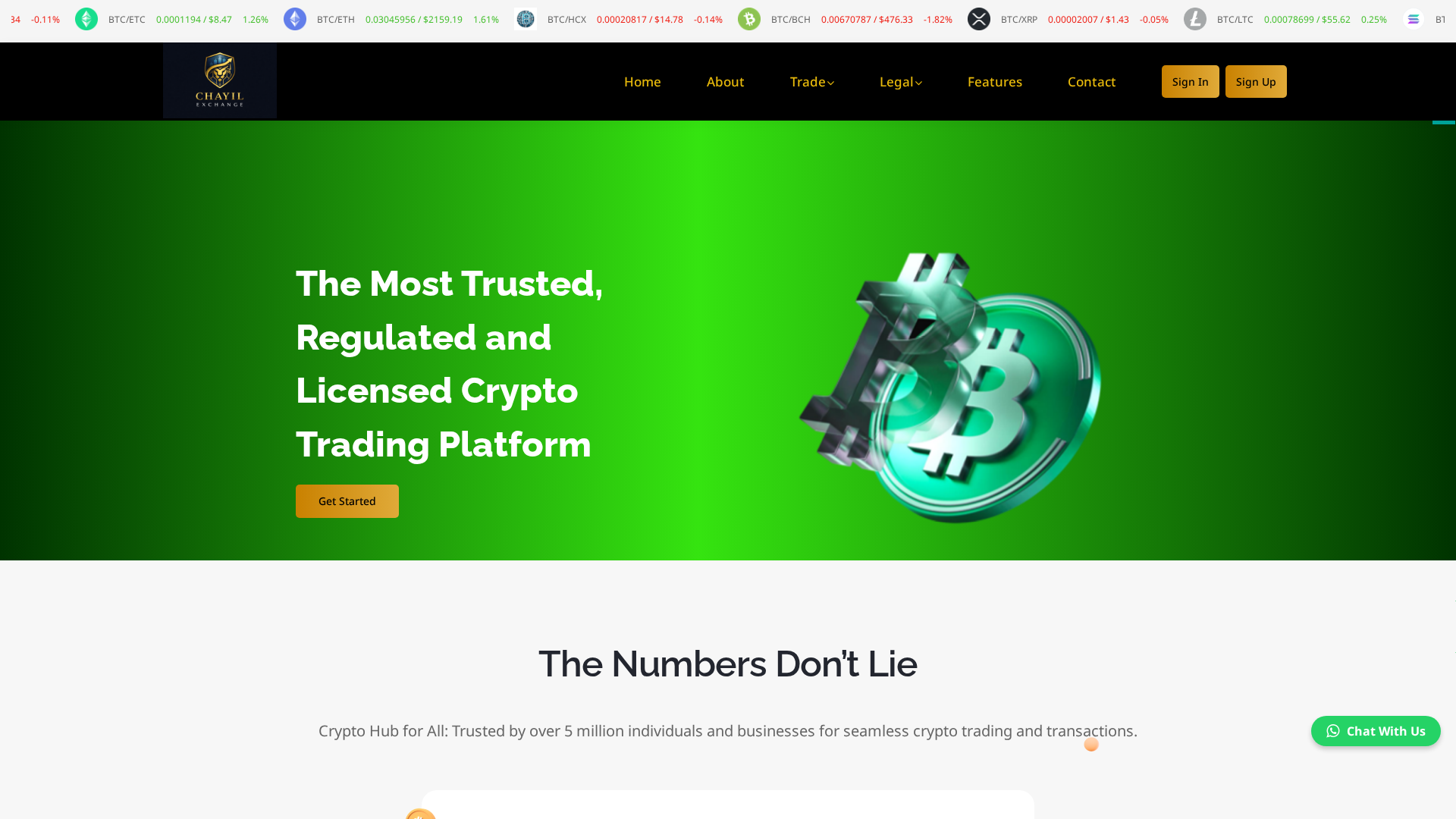 Screenshot of chayilexchange.com