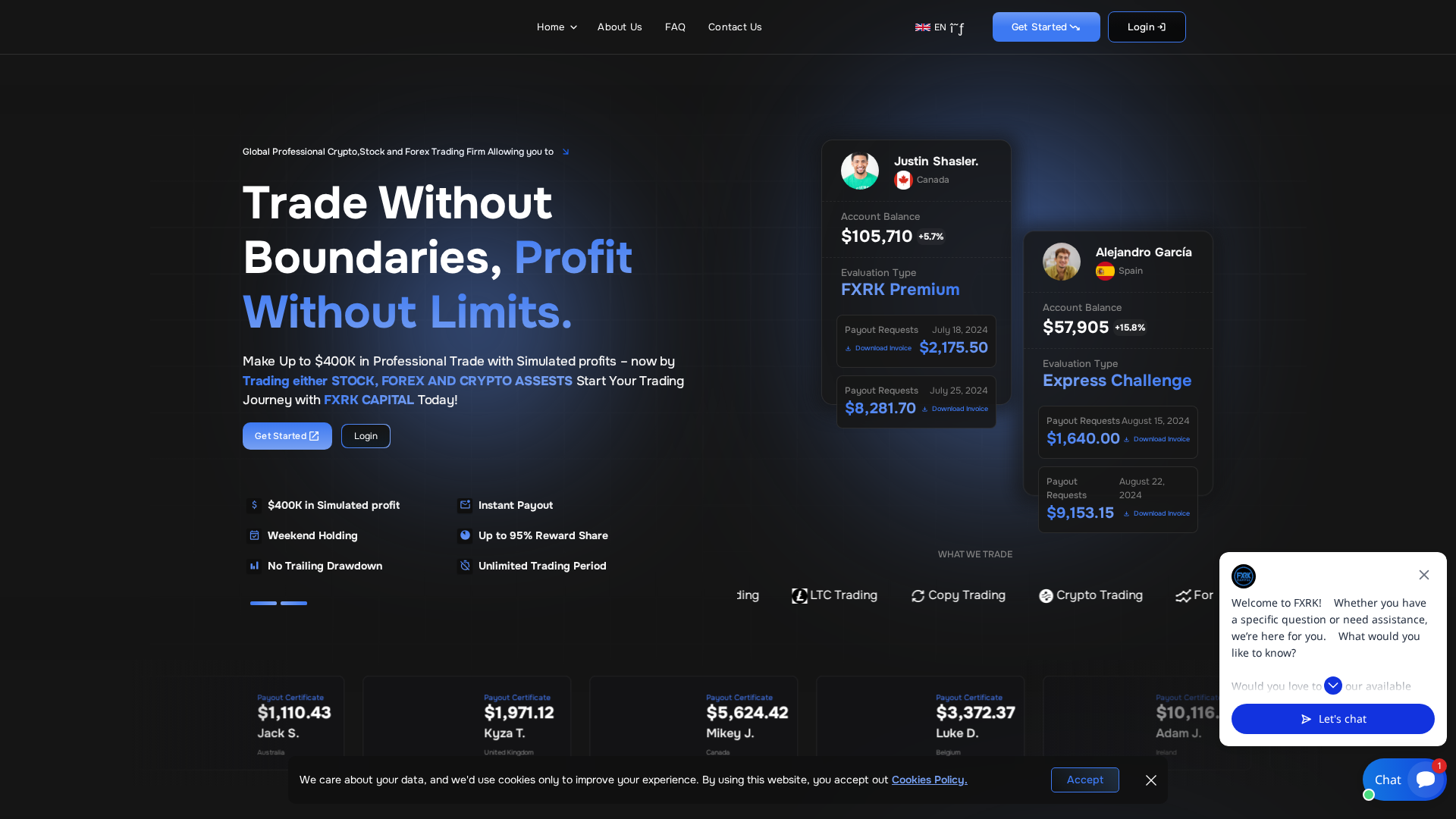 Screenshot of fxrkcapitals.com