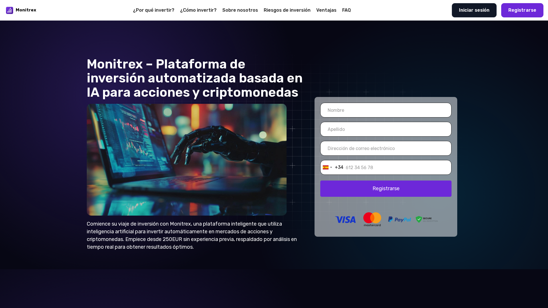 Screenshot of monitrex.org