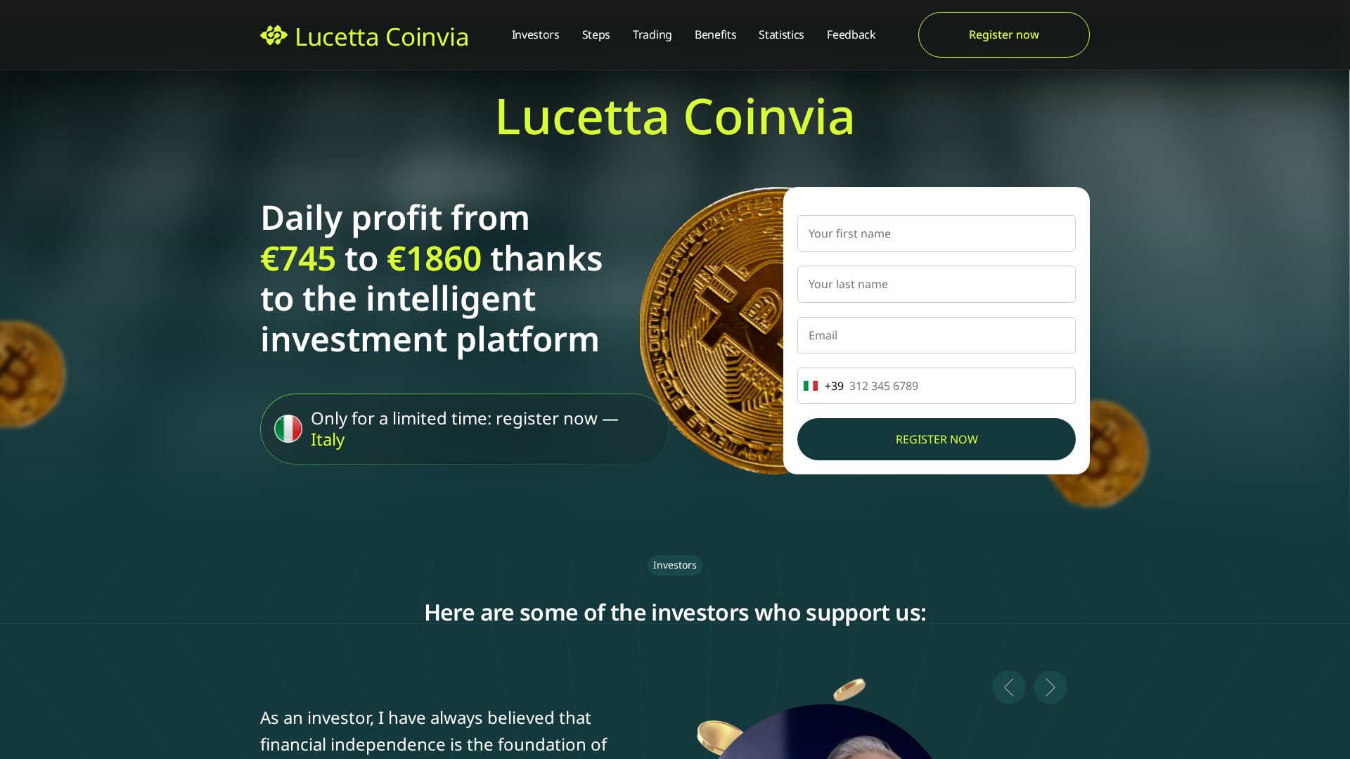 Screenshot of lucetta-coinvia.org