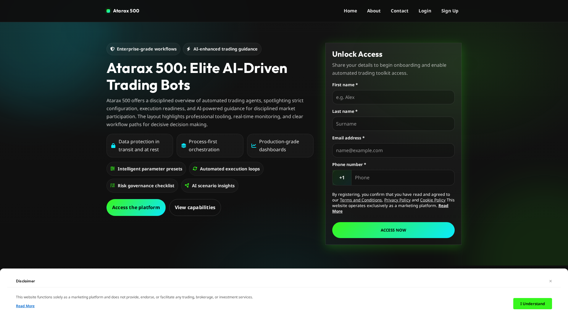 Screenshot of atarax-500.pro
