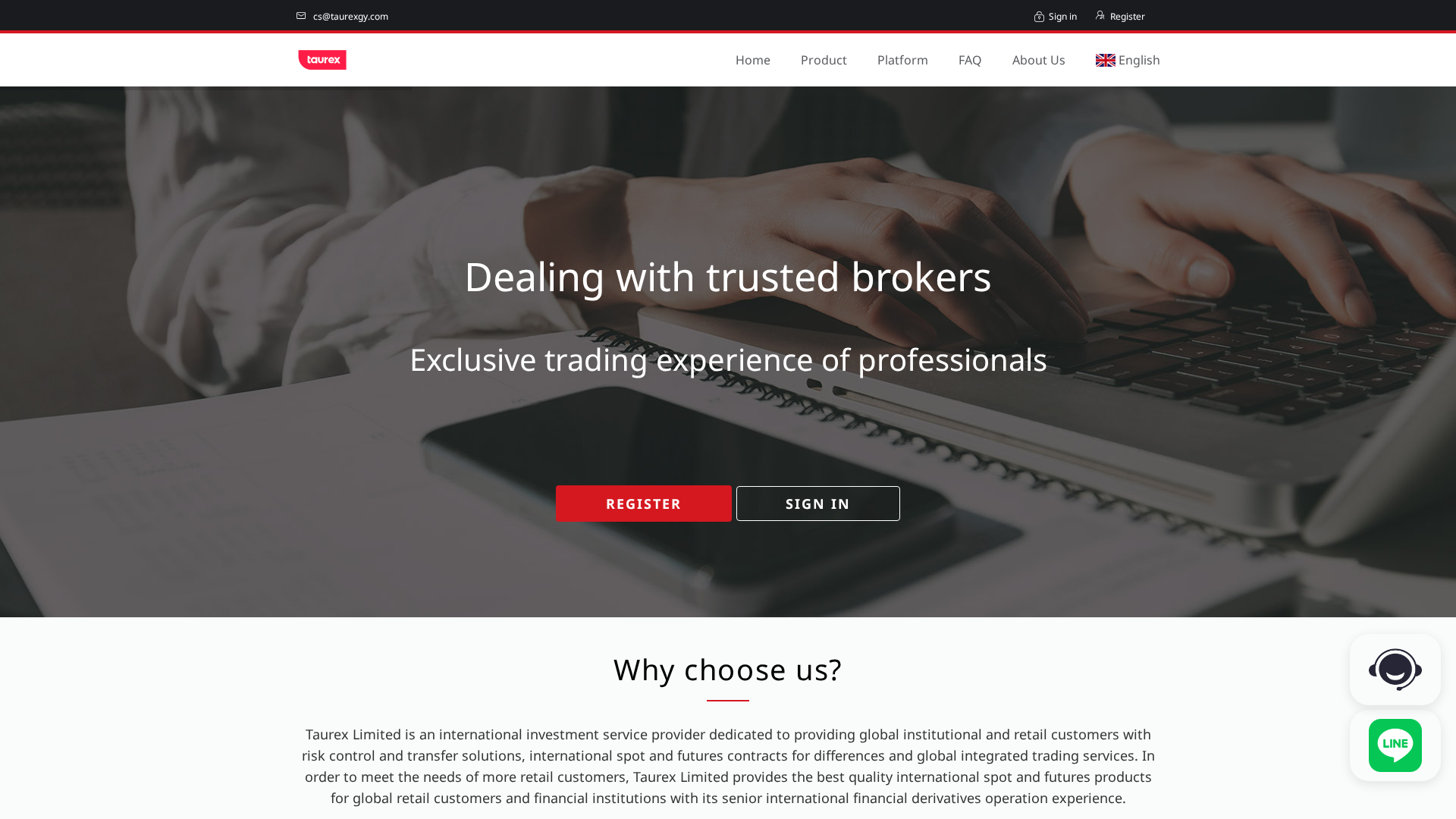 Screenshot of taurexgy.com