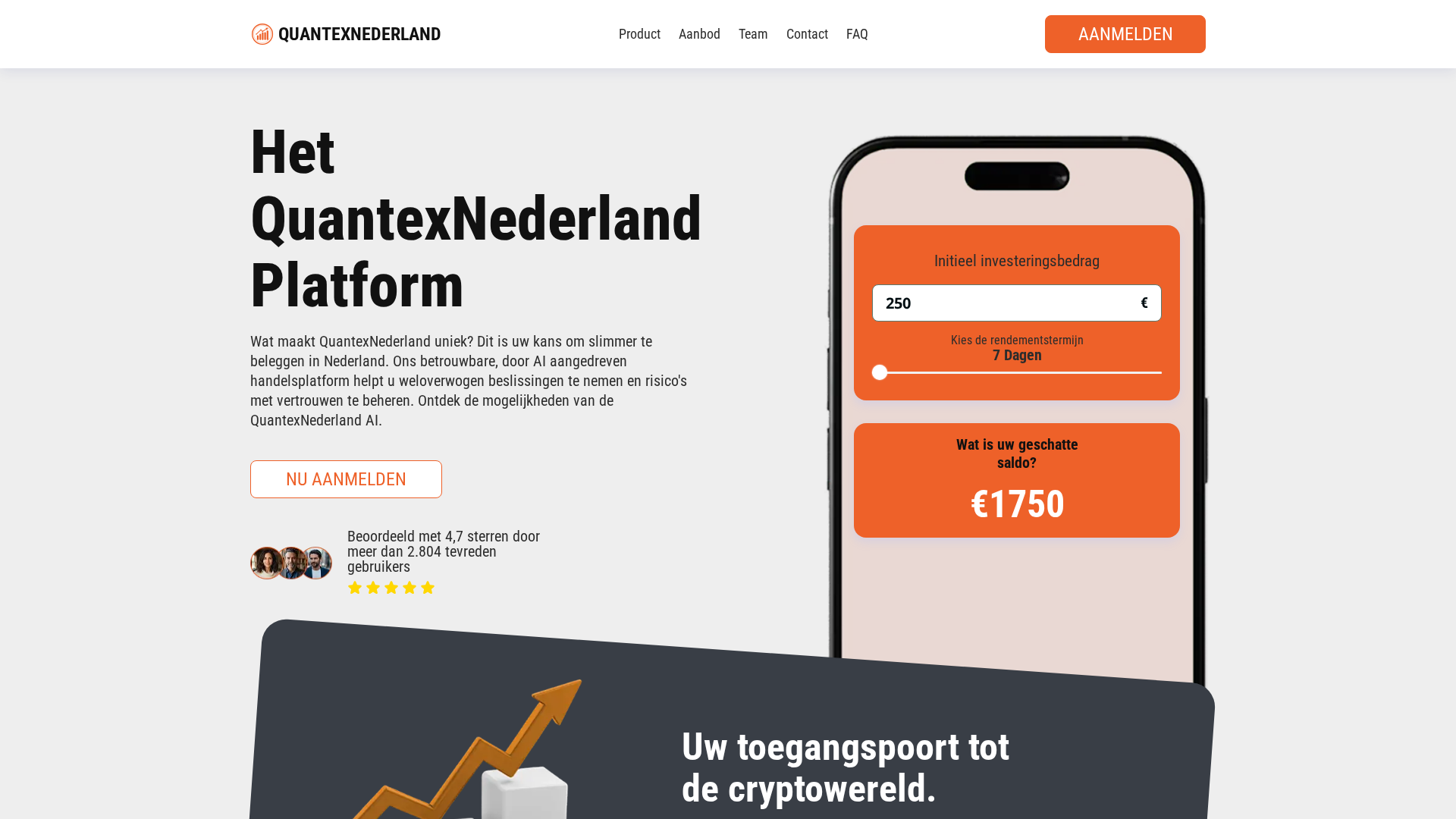 Screenshot of quantex-nederland.com