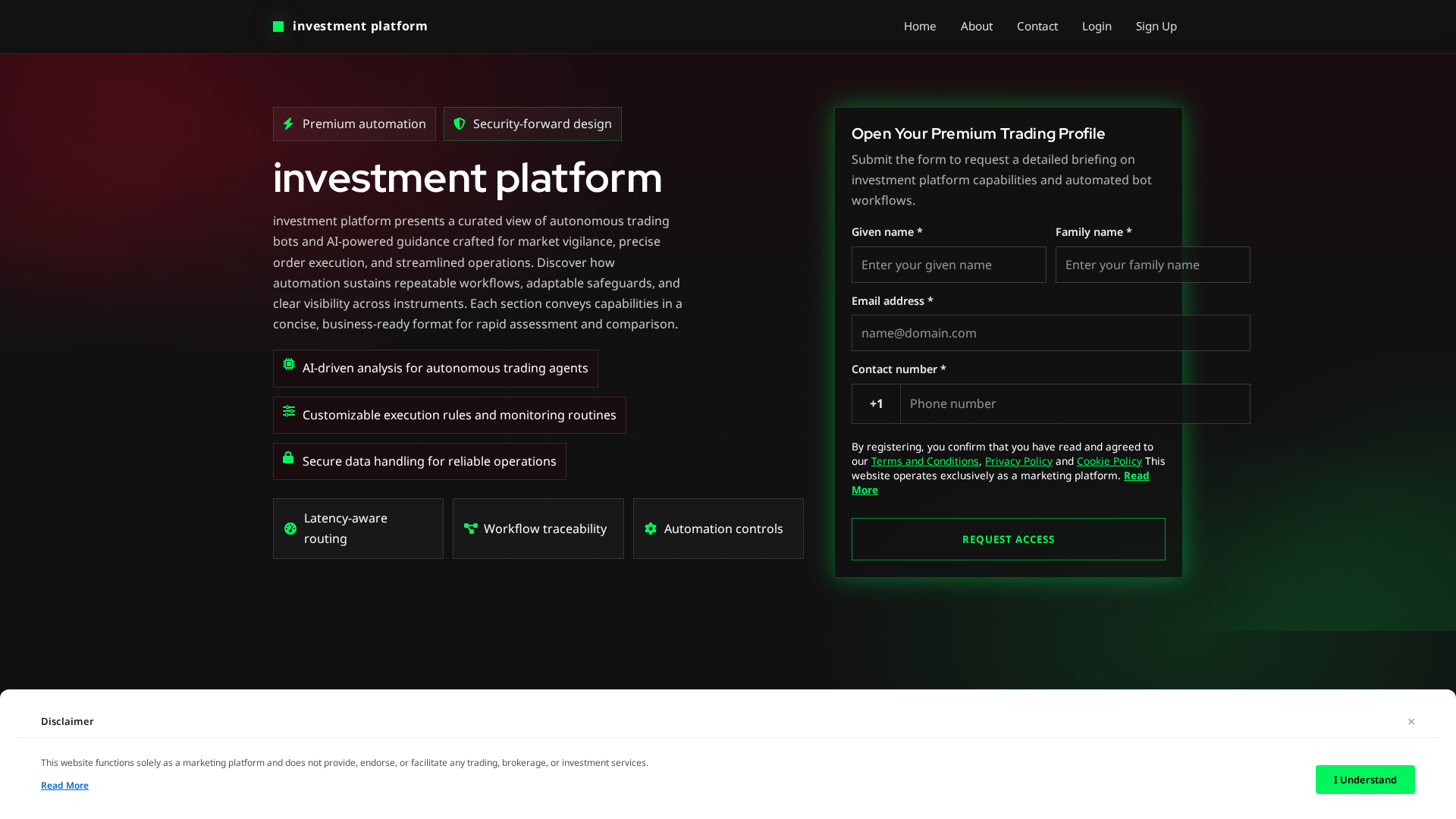 Screenshot of investment-platform.click