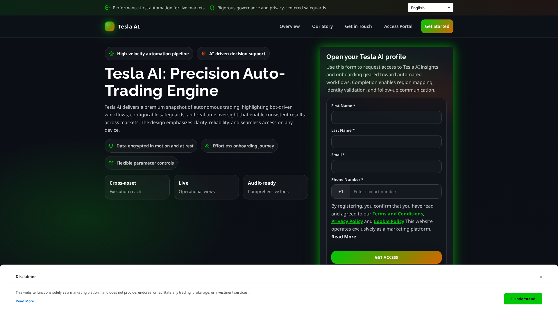 Screenshot of tesla-ai.click