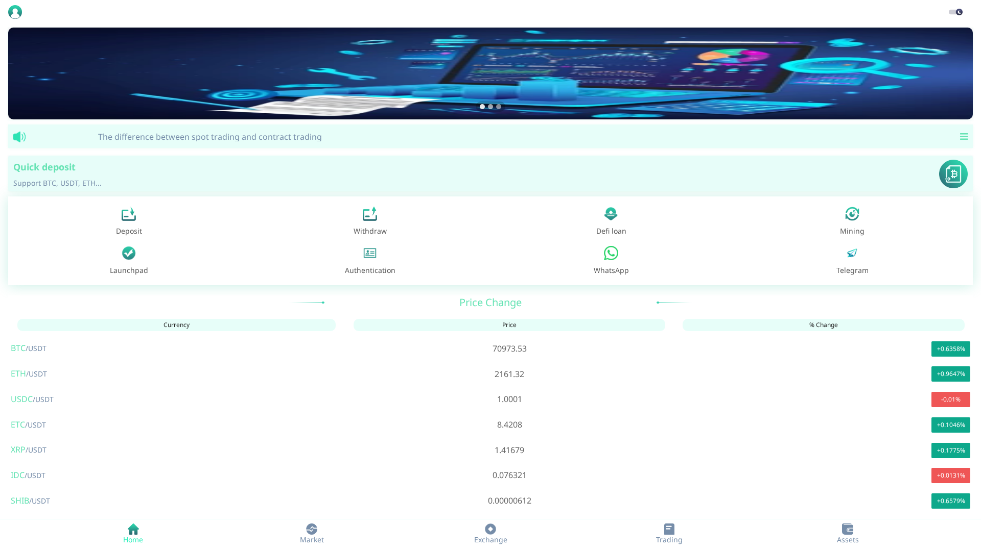 Screenshot of bitxex.me