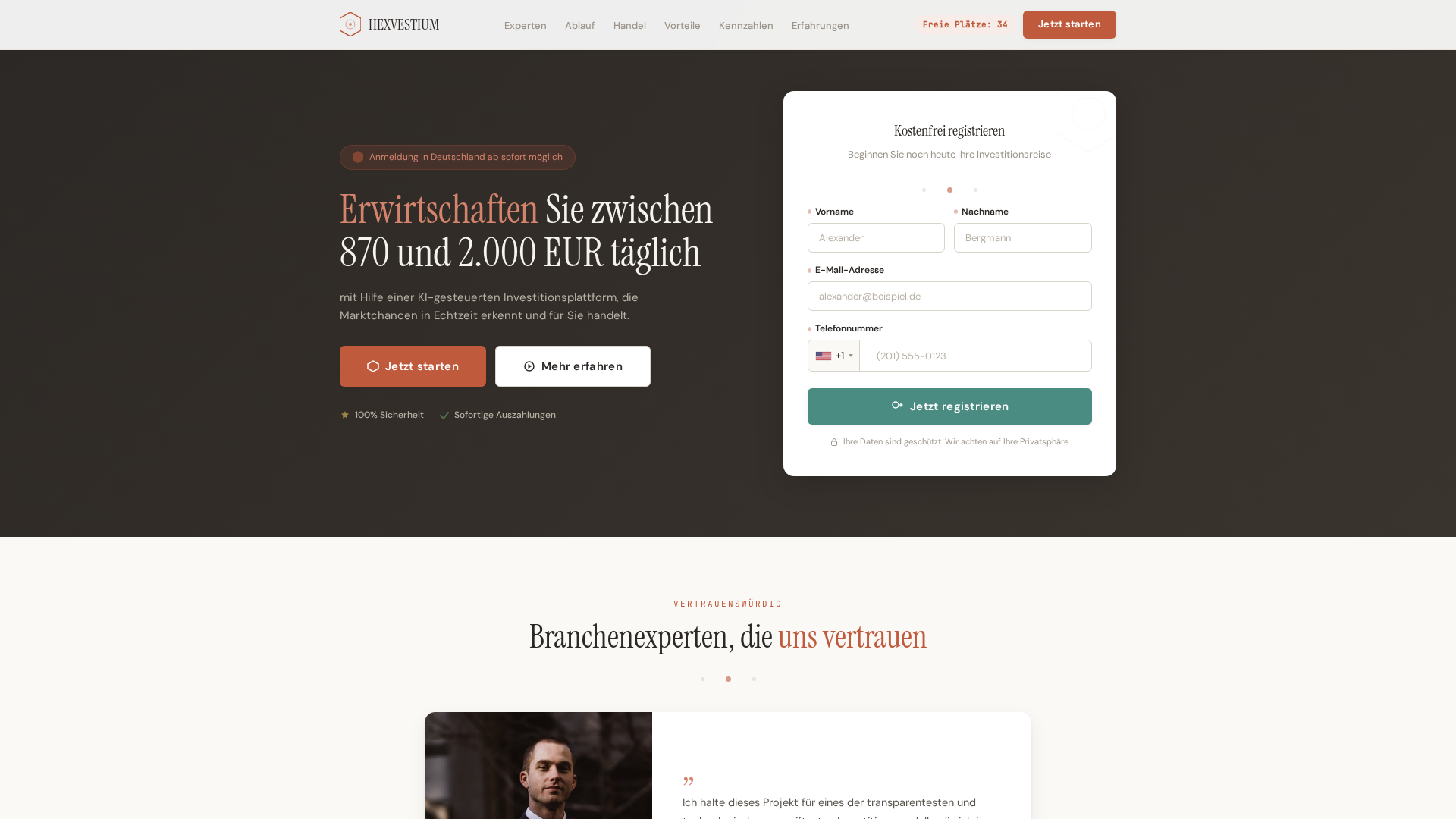 Screenshot of hexvestium.com
