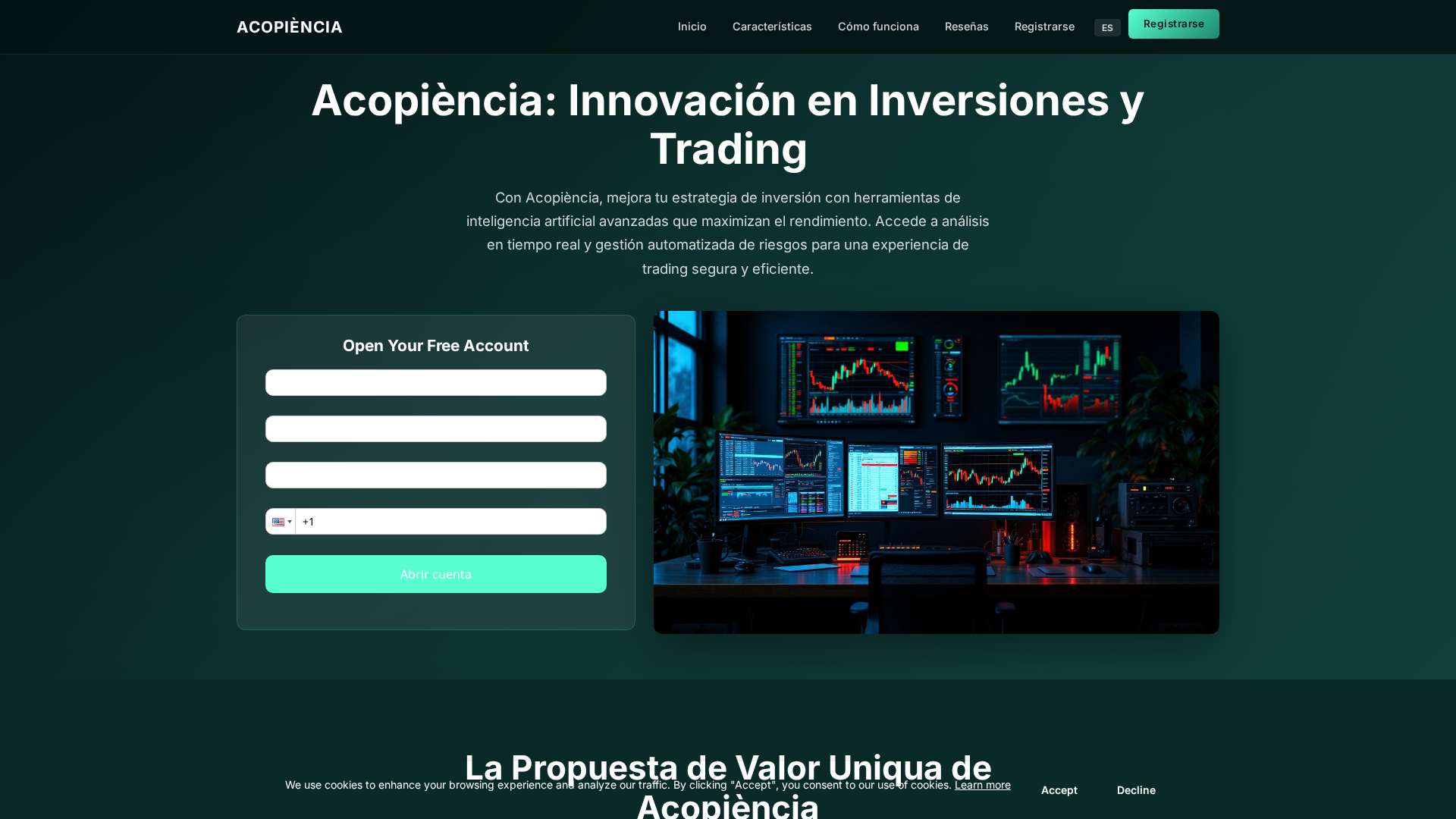 Screenshot of acopienciainvest.online