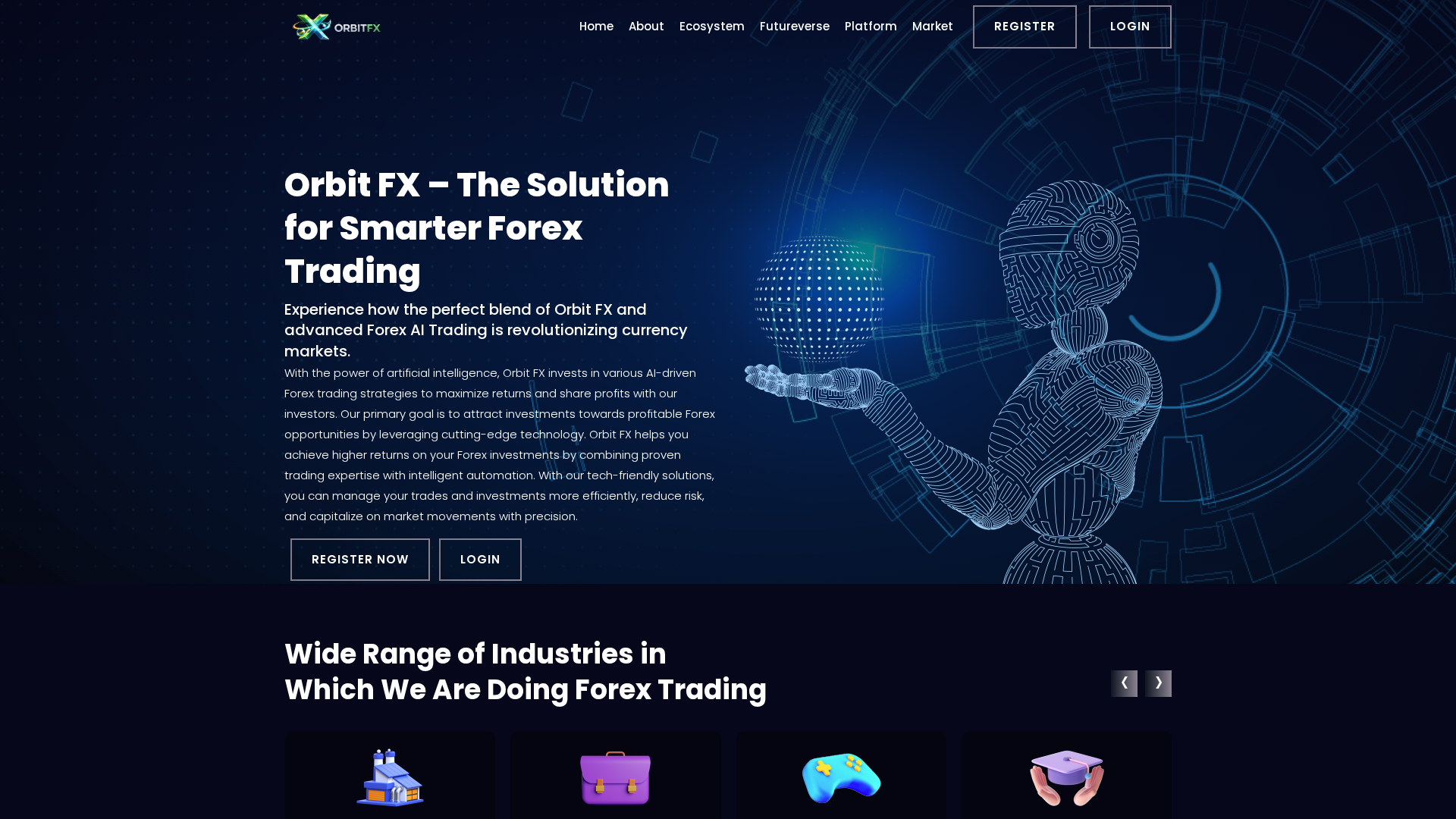 Screenshot of orbitfx.live