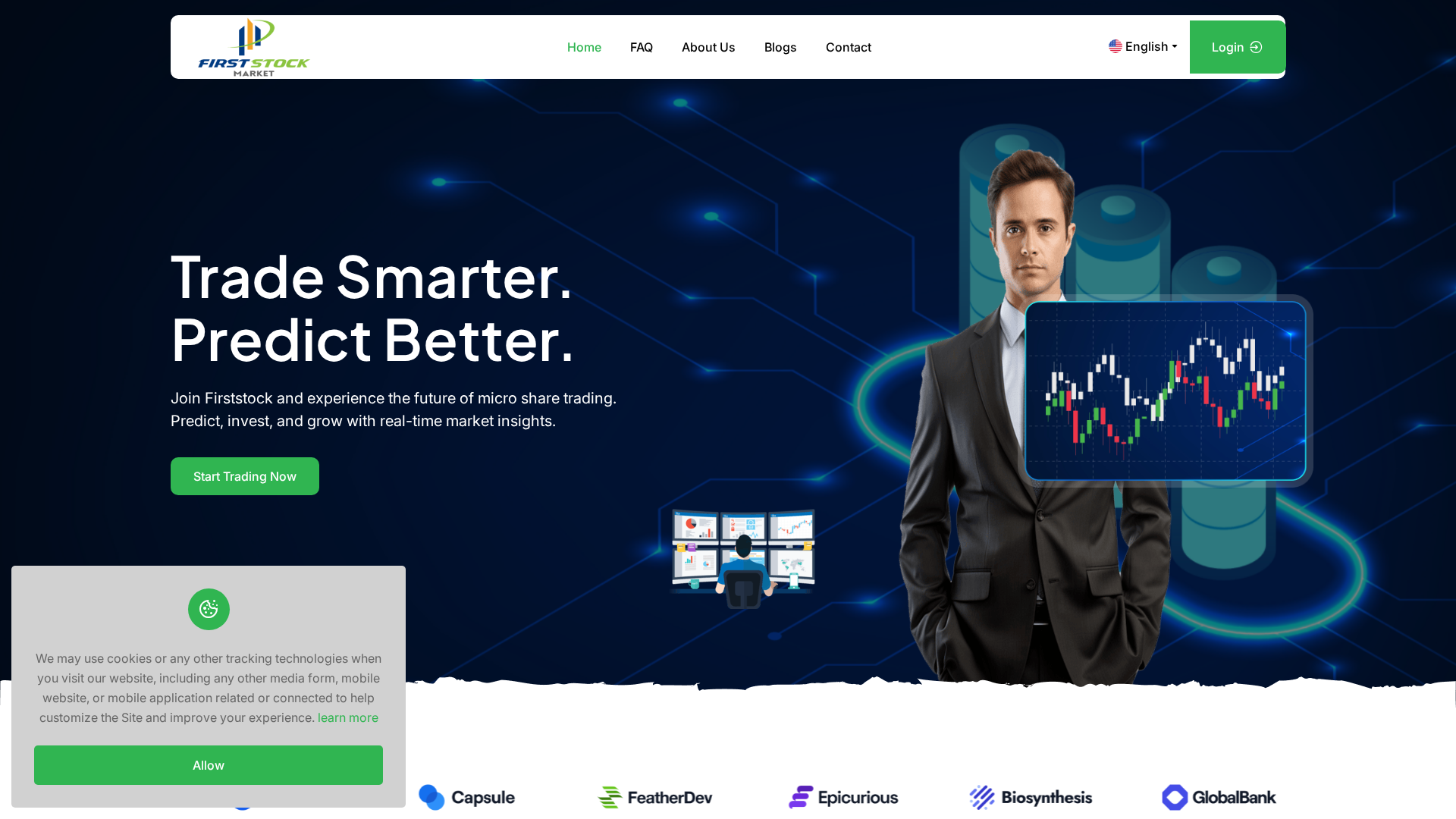 Screenshot of firststock-market.com