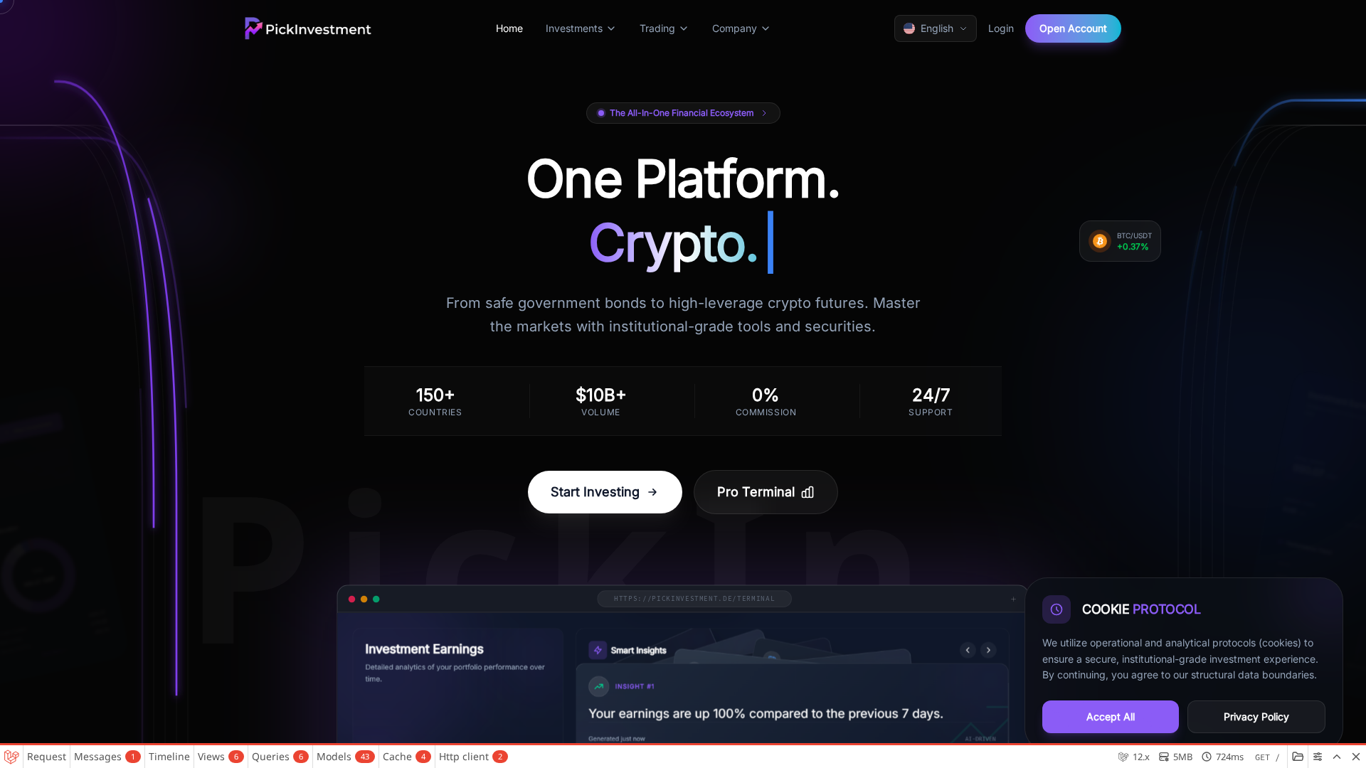 Screenshot of pickinvestment.de