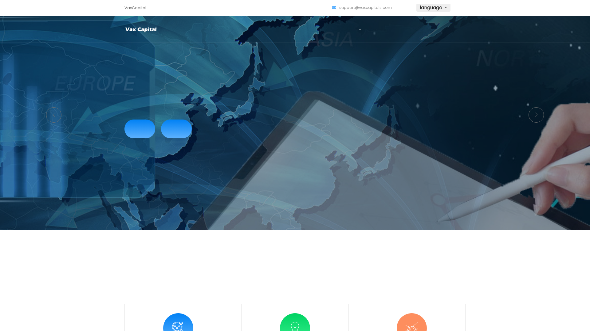 Screenshot of vaxcapitals.com