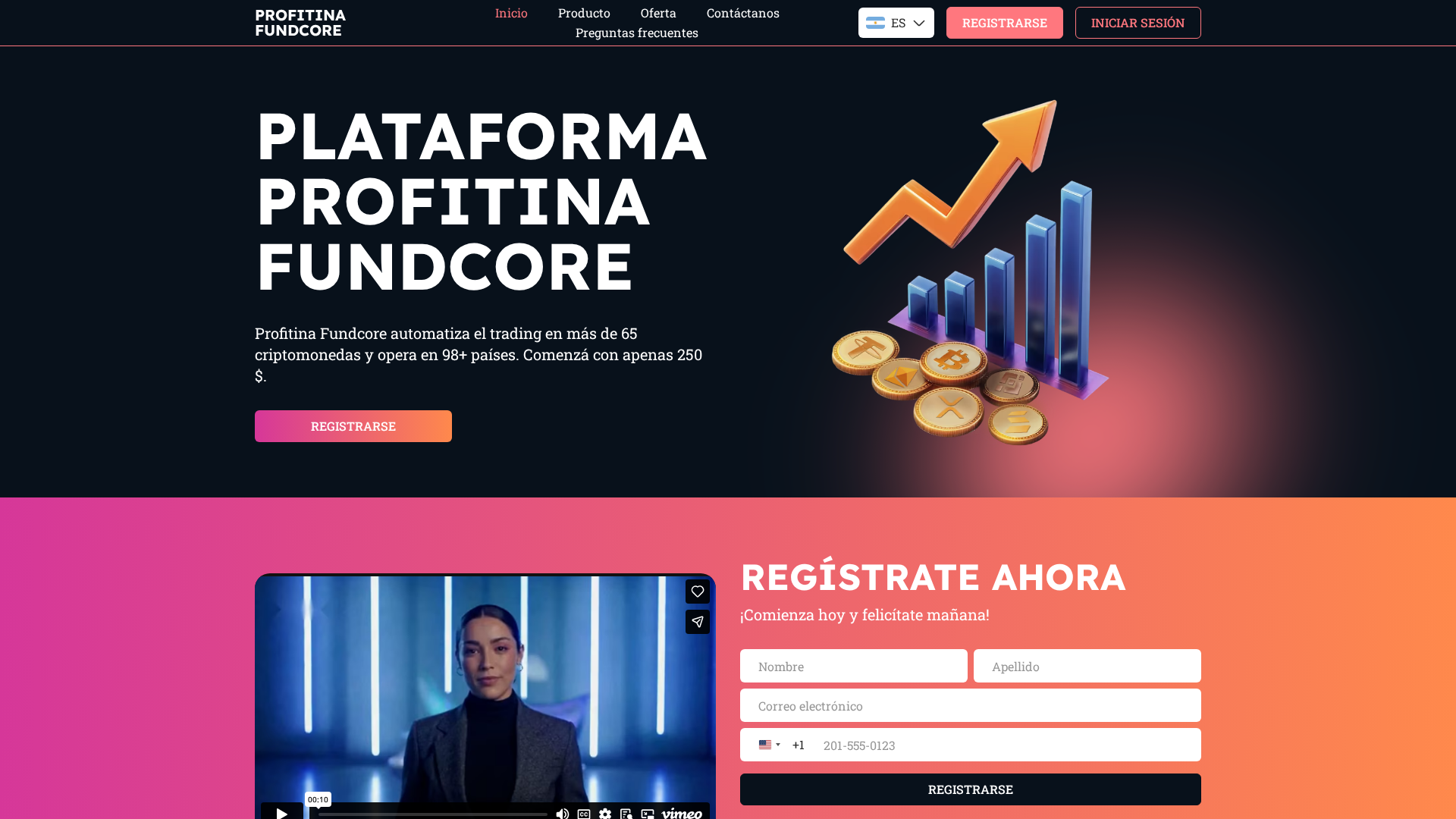 Screenshot of profitina-fundcore.org