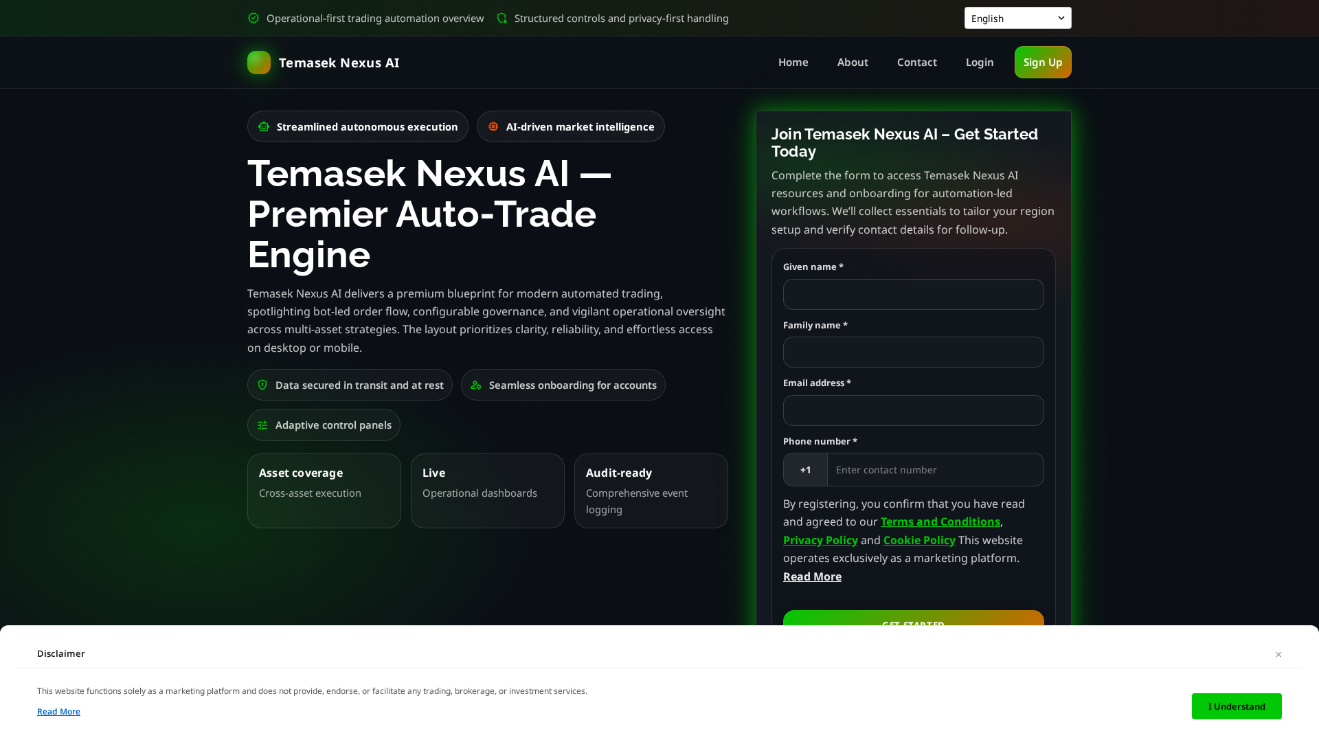 Screenshot of temaseknexus-ai.click