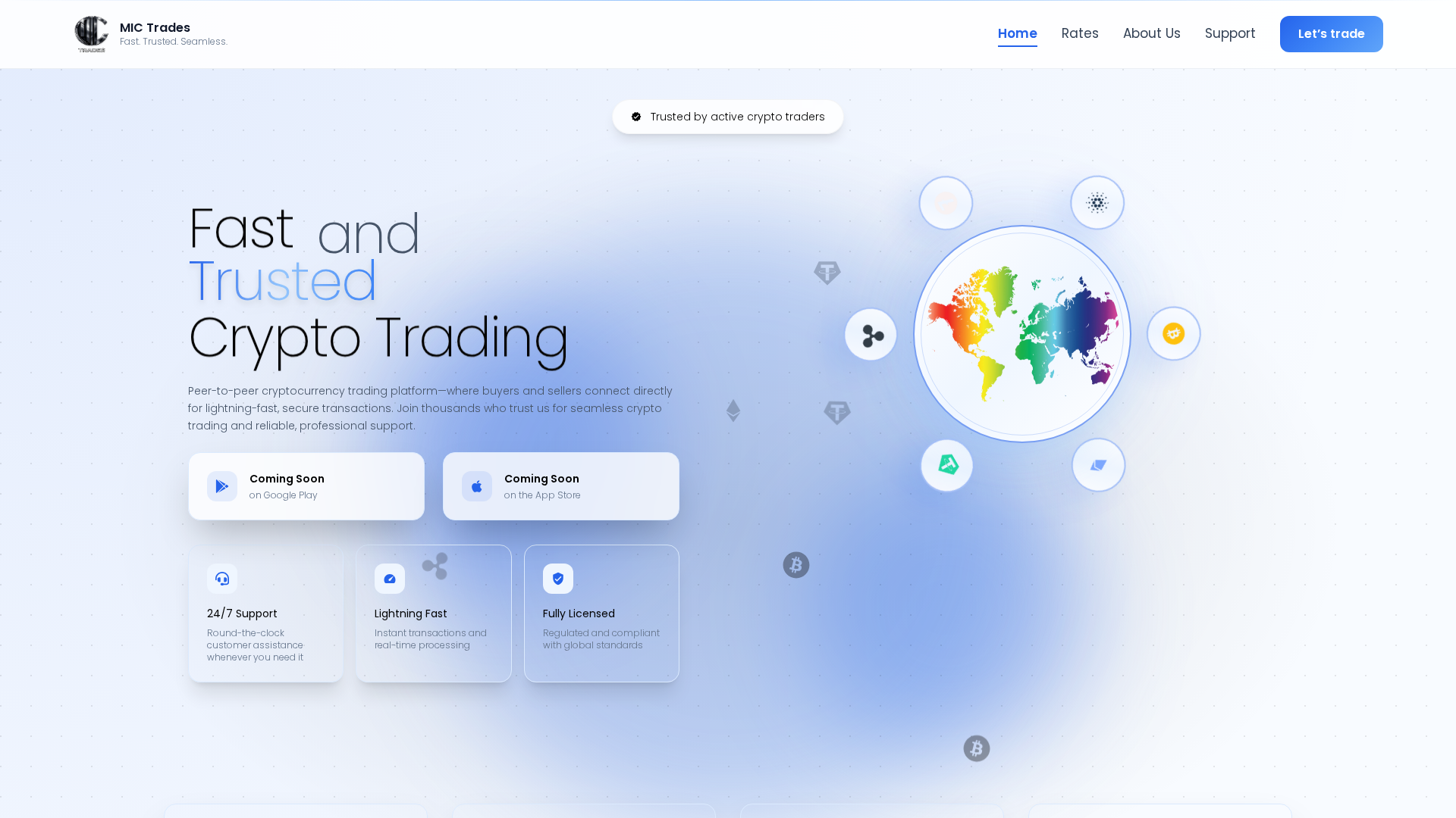 Screenshot of mictrades.com