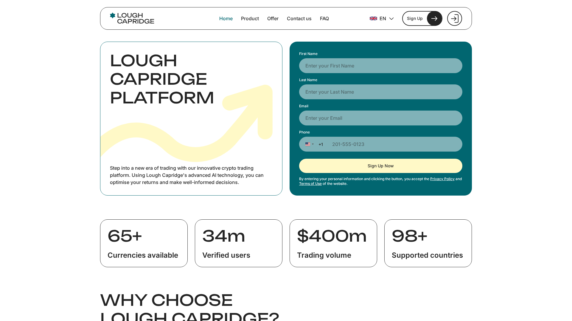 Screenshot of lough-capridge.com