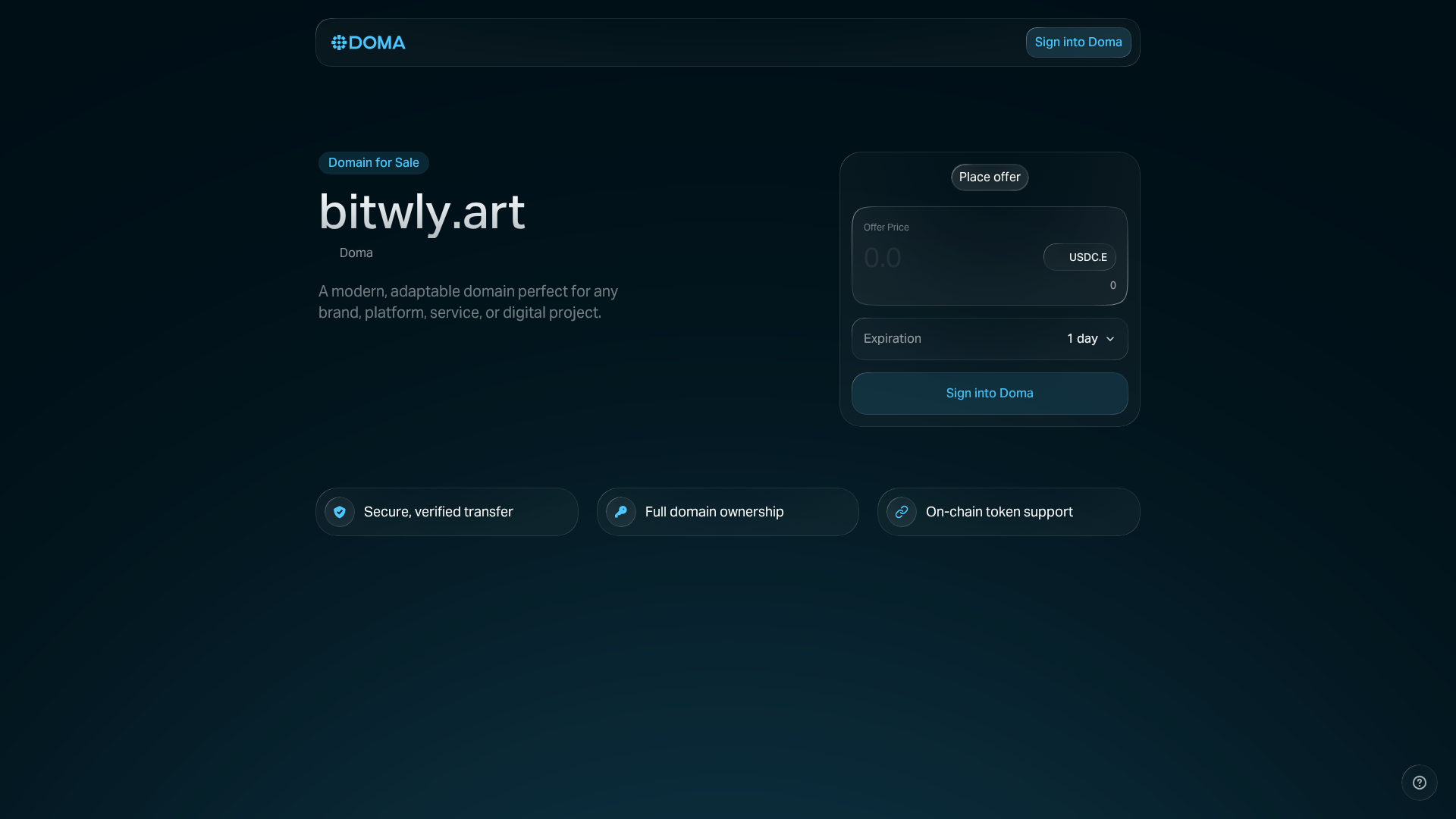 Screenshot of bitwly.art