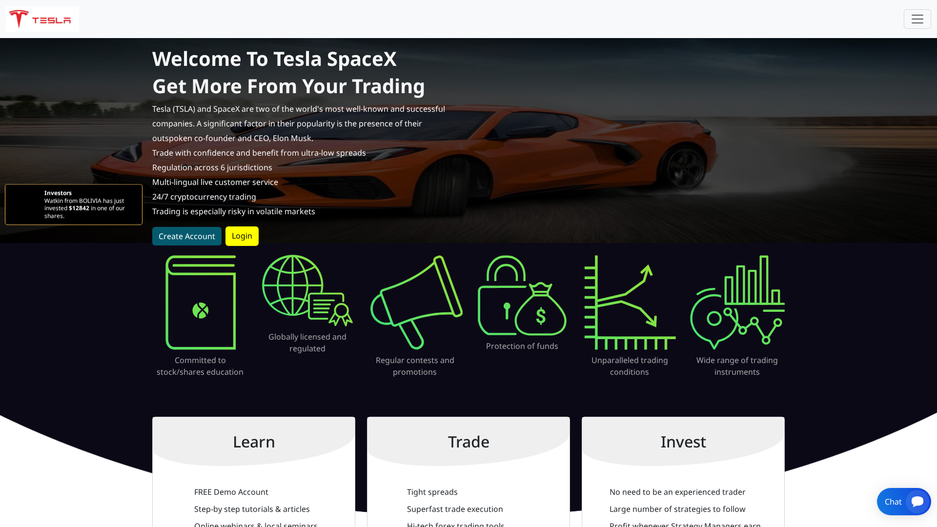 Screenshot of leadingspacex.com