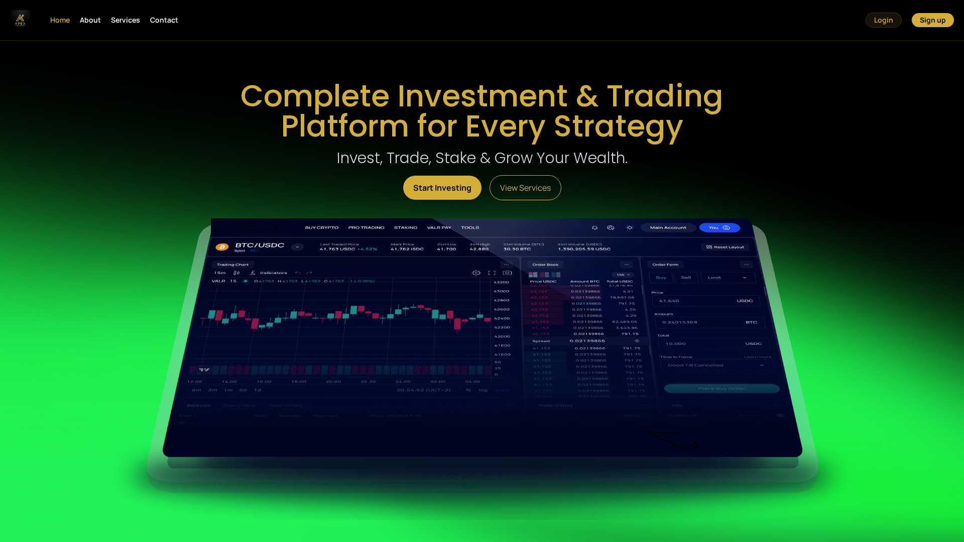 Screenshot of apexfirmcapitals.com