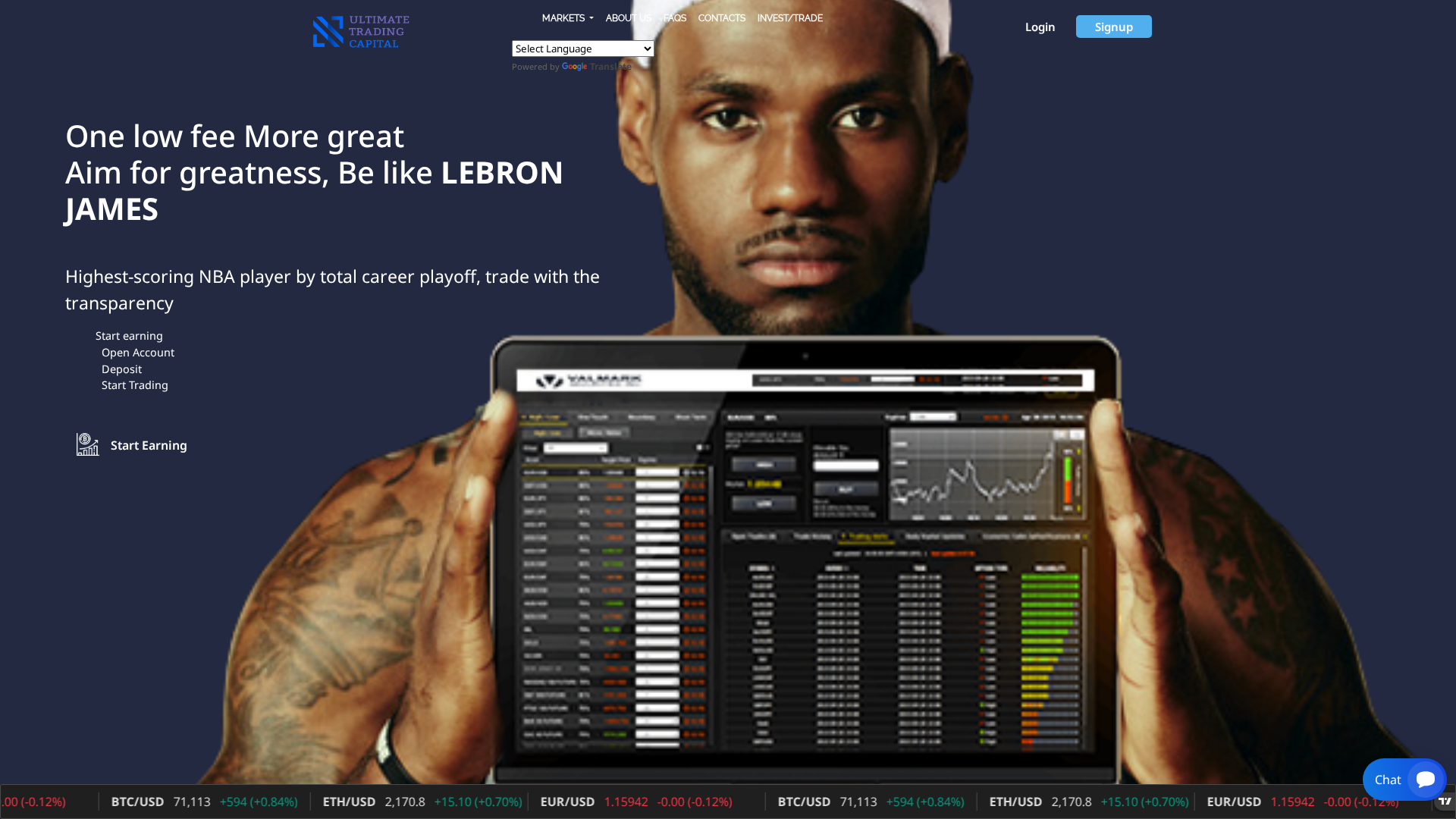 Screenshot of ultimatetradingcapital.org