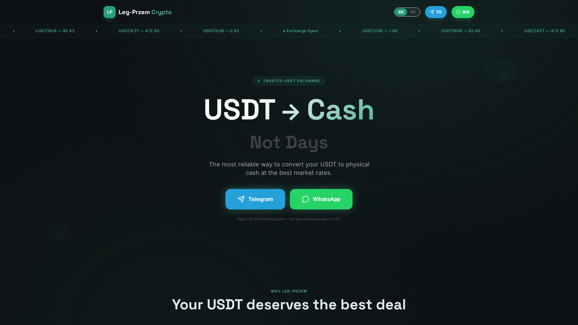 Screenshot of crypto-leg.com