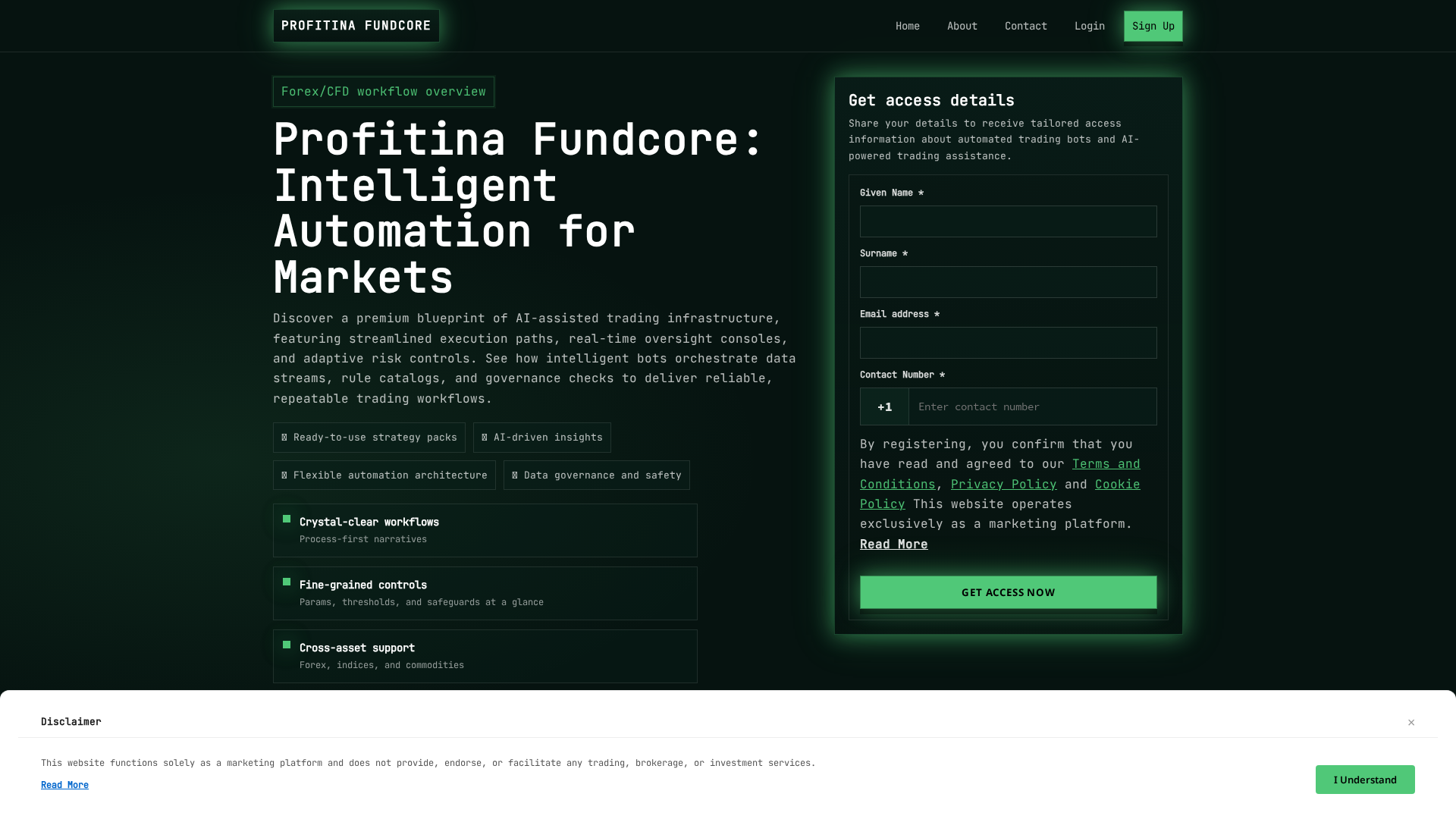 Screenshot of profitina-fundcore.digital