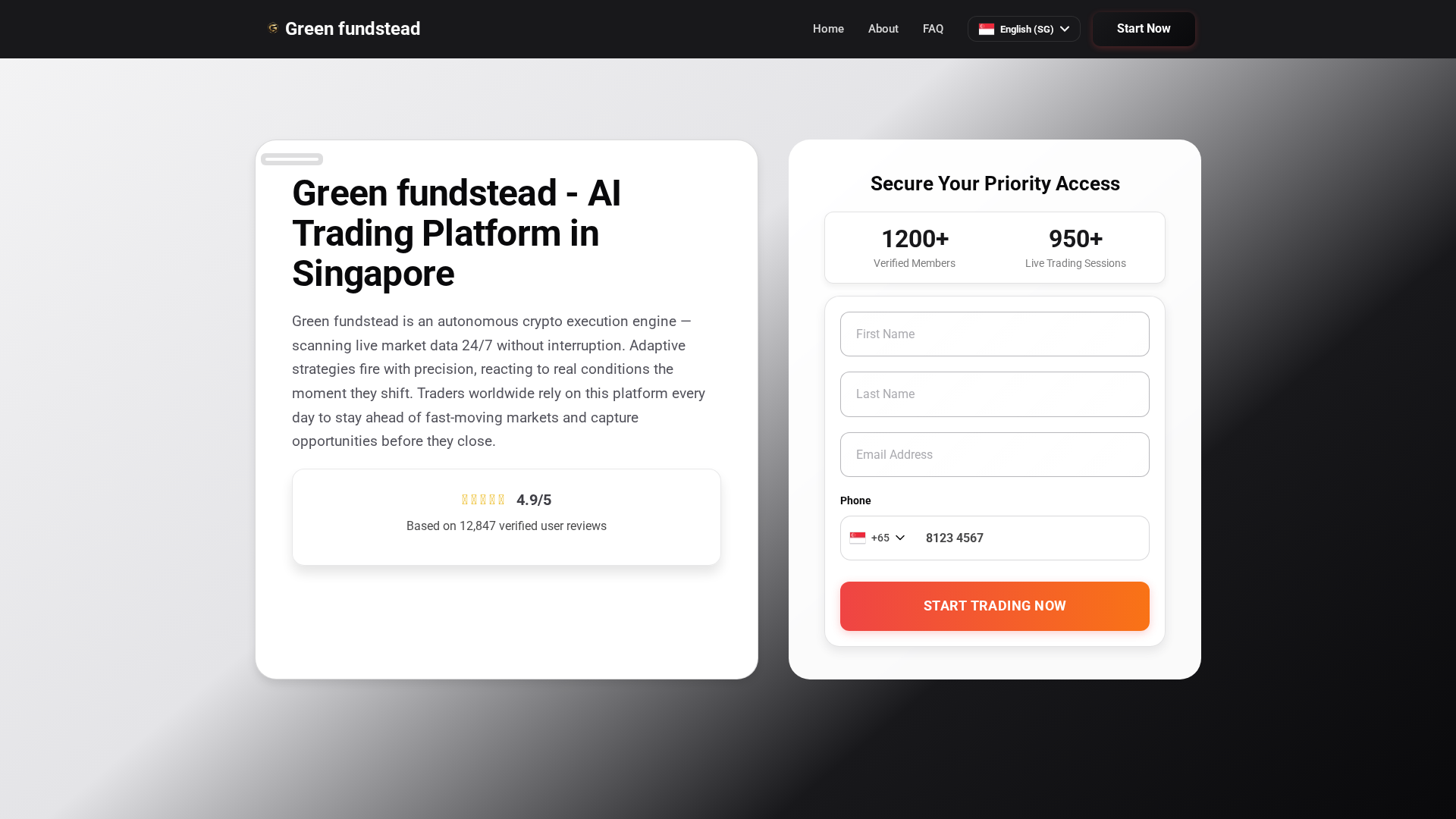 Screenshot of green-fundstead.net