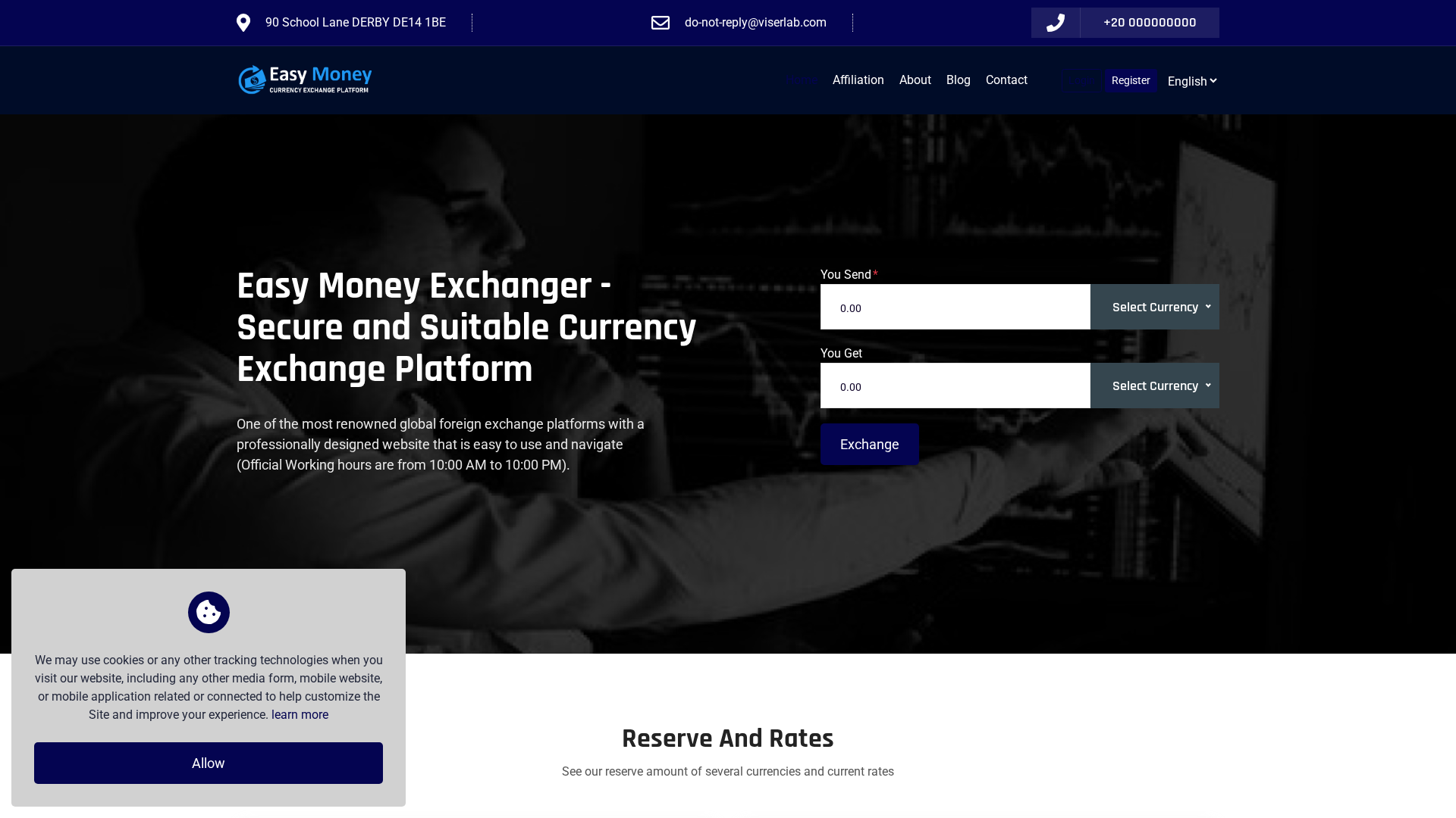 Screenshot of easy-money-exchanger.digital