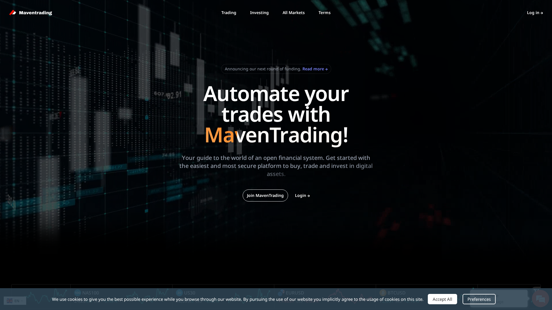 Screenshot of maventradingfirms.com