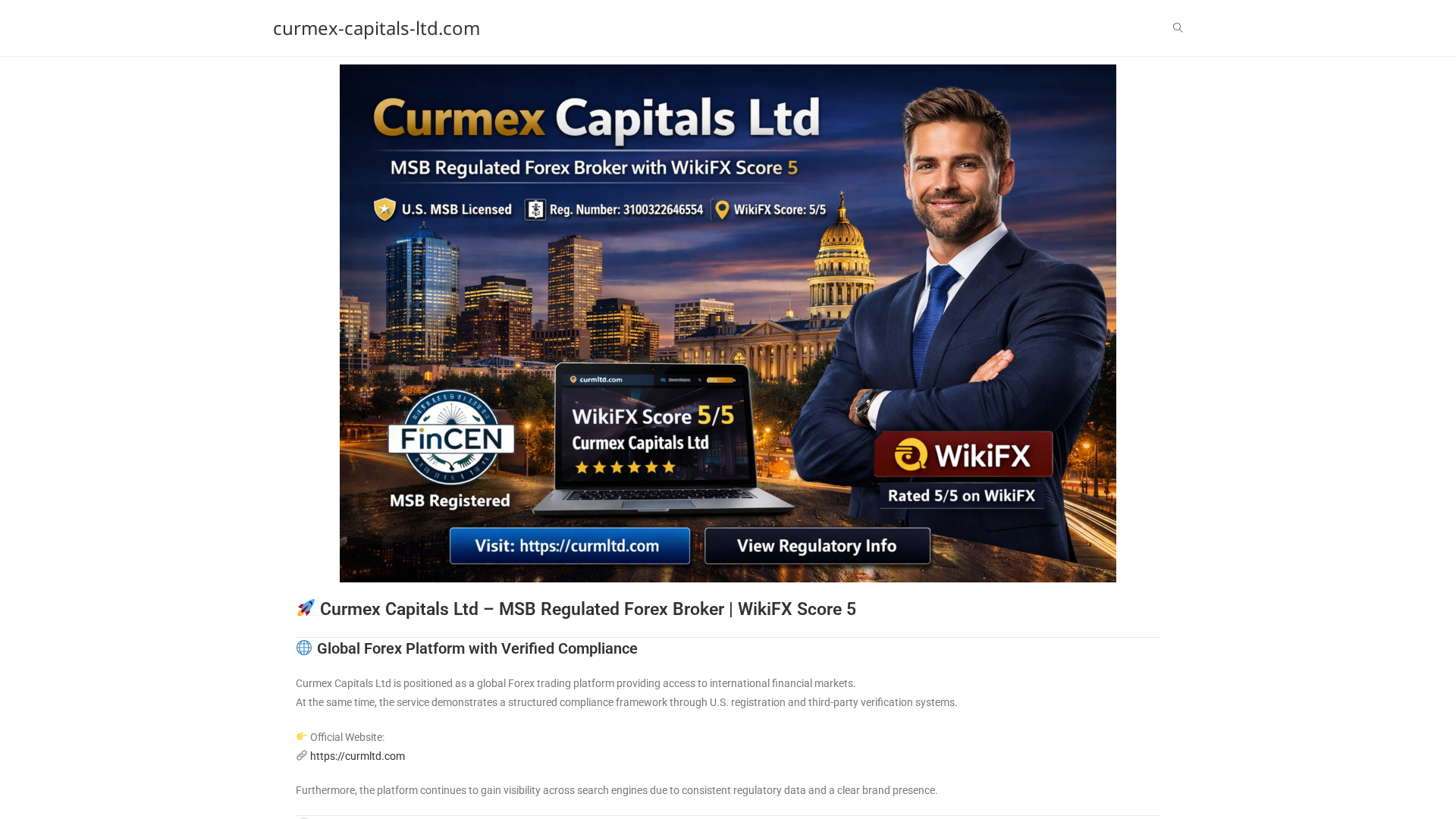 Screenshot of curmex-capitals-ltd.com