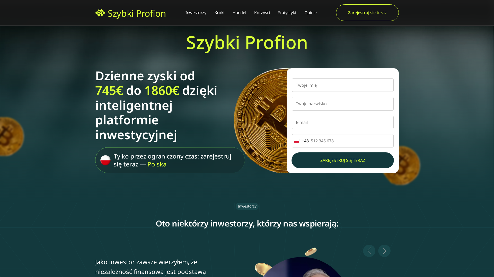 Screenshot of szybkiprofion.com