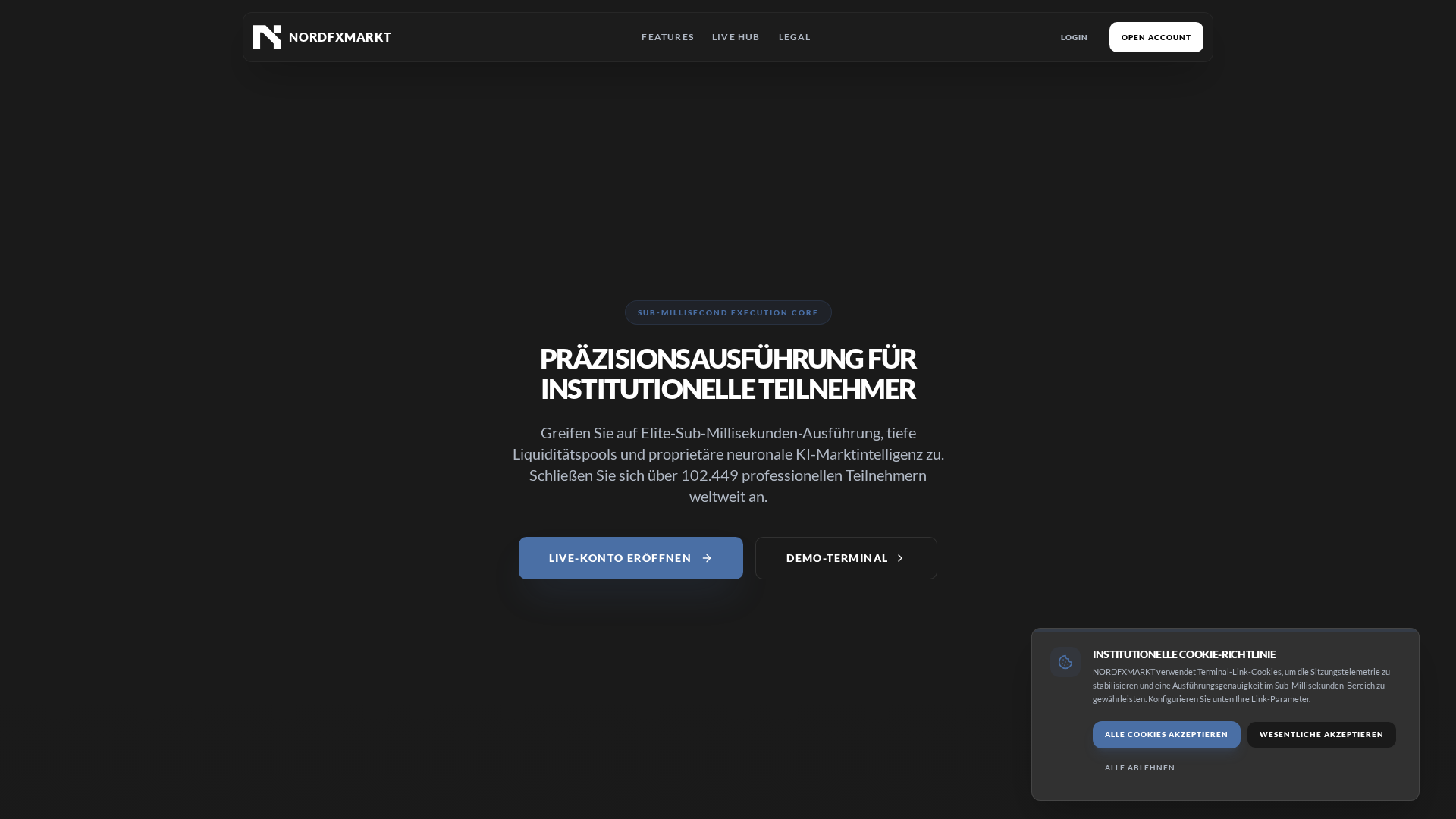 Screenshot of nordfxmarkt.com
