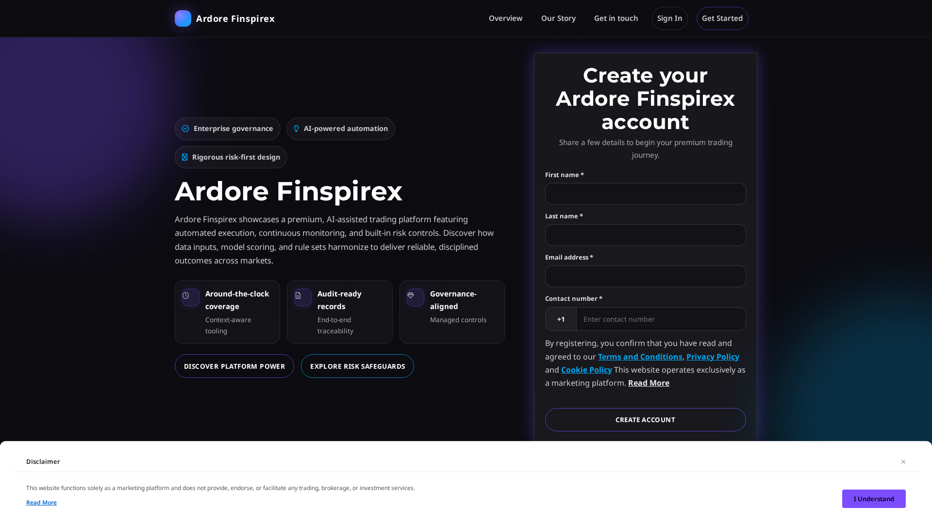 Screenshot of ardore-finspirex.club