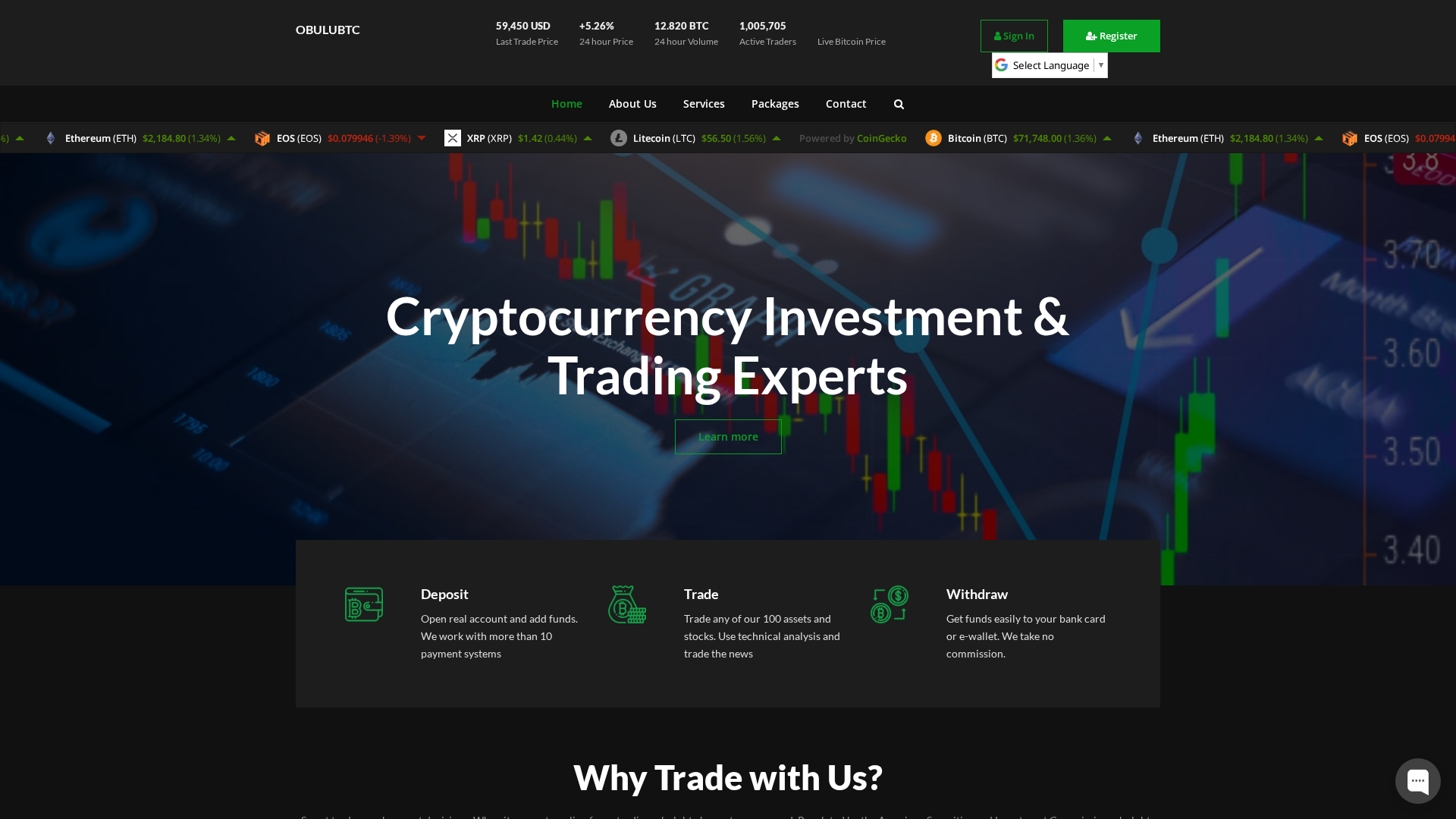 Screenshot of obulubtc.org