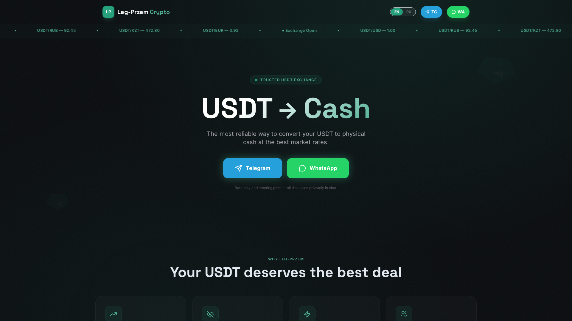 Screenshot of crypto-leg.bond