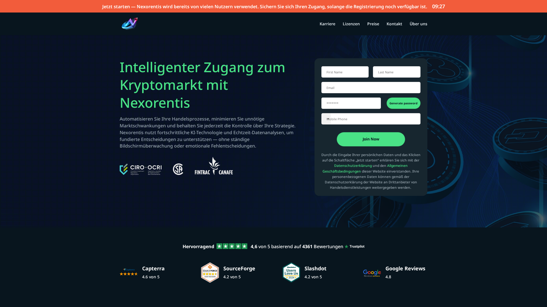 Screenshot of nexorentis.ch