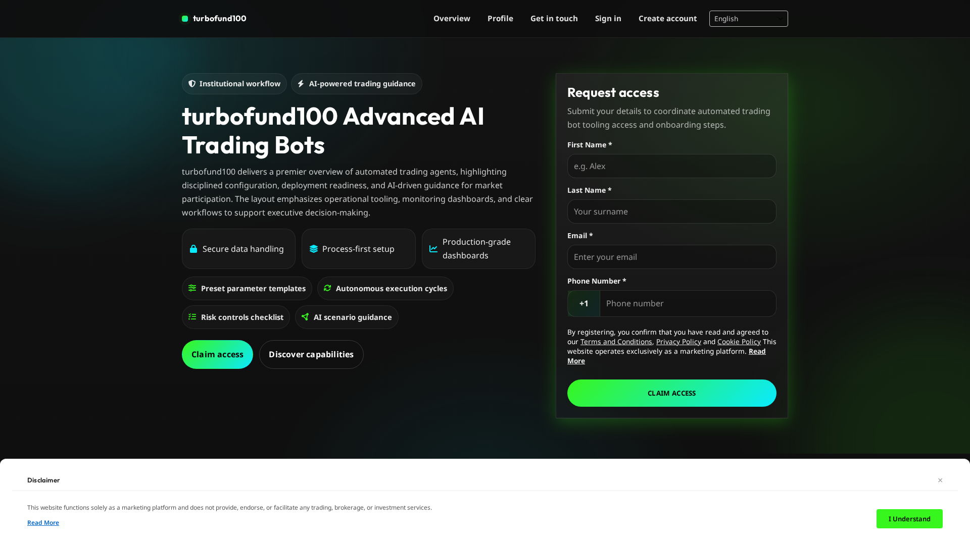 Screenshot of turbofund100.pro